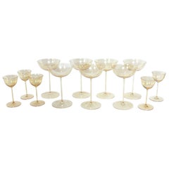 Murano Glass Stemware Attributed to Barovier