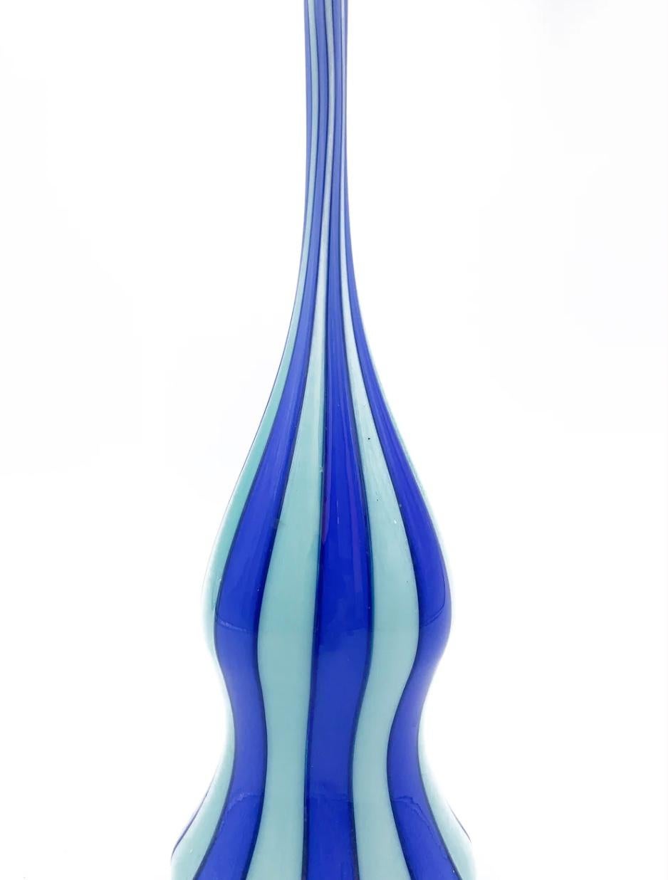 Italian Murano Glass Striped Vase by Carlo Moretti from the 1970s