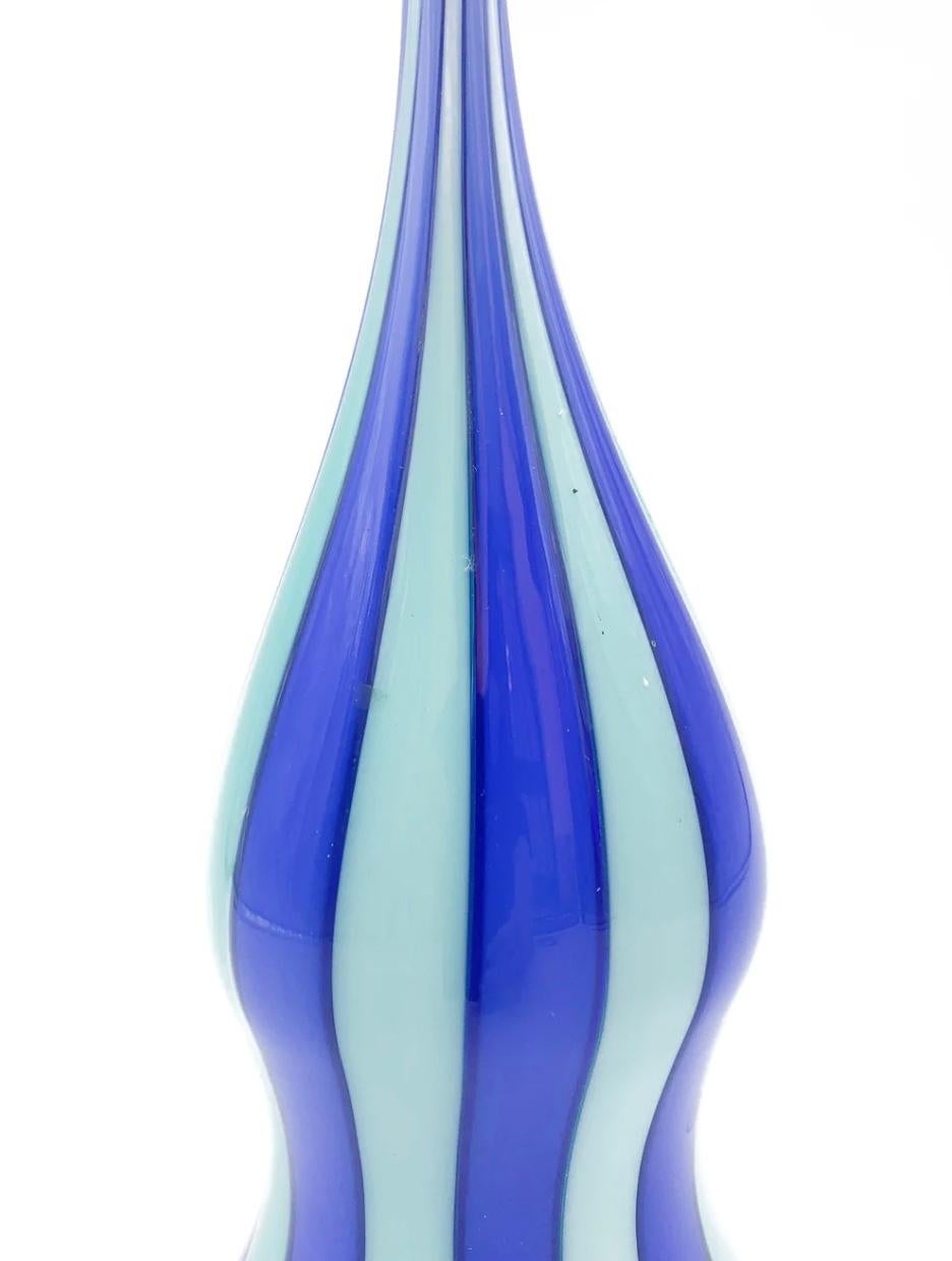Murano Glass Striped Vase by Carlo Moretti from the 1970s In Good Condition In Milano, MI