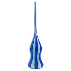 Retro Murano Glass Striped Vase by Carlo Moretti from the 1970s