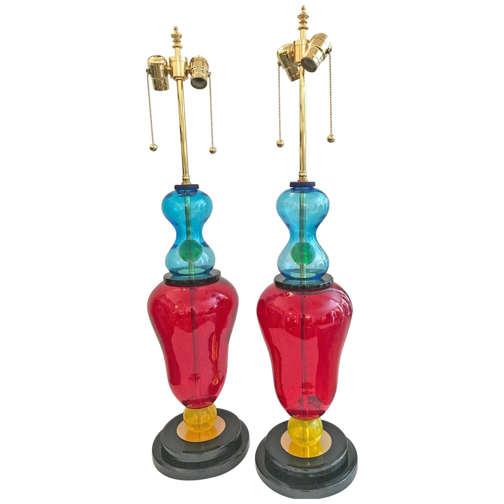 Murano Glass Studio Table Lamps