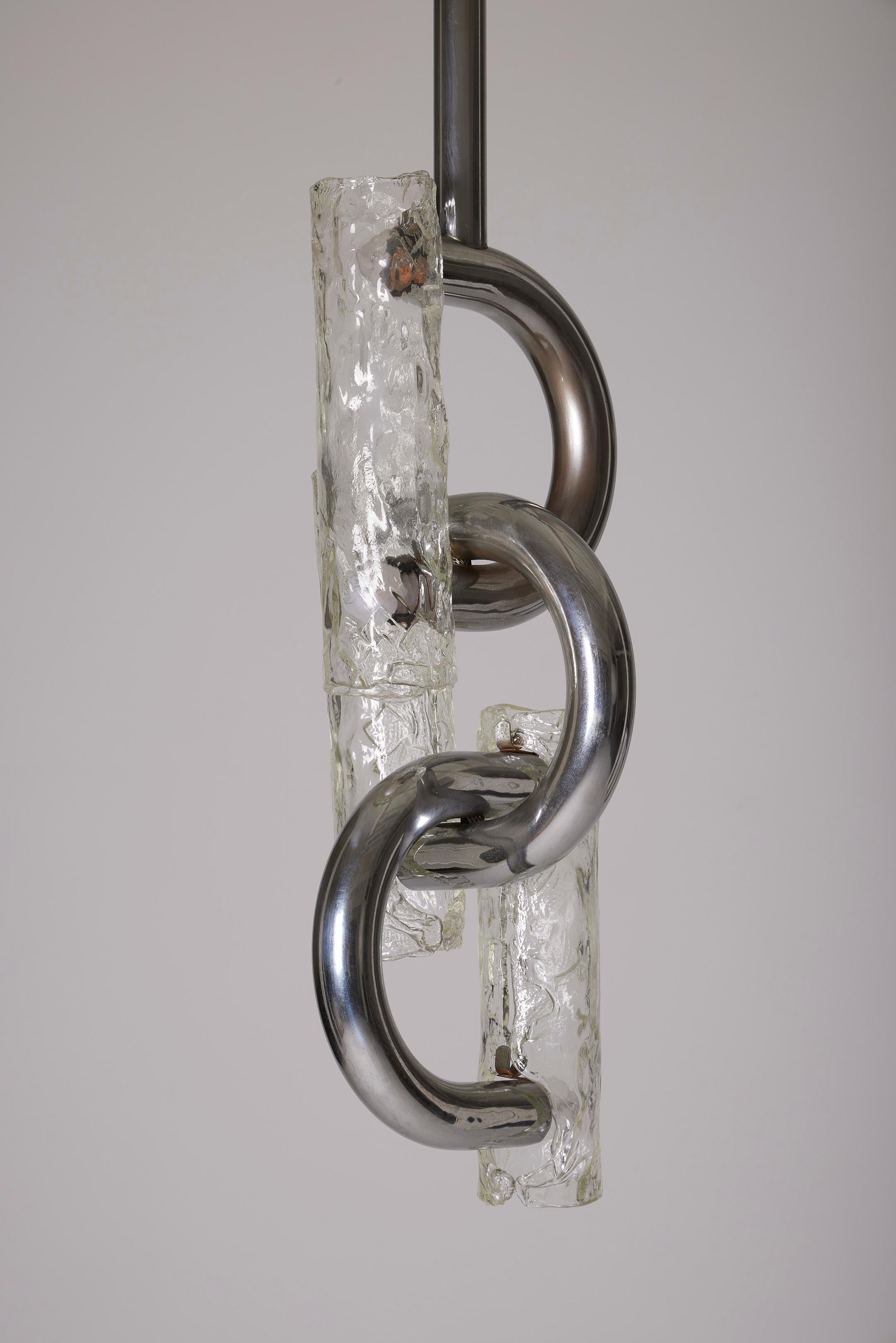 Murano glass suspension In Good Condition For Sale In PARIS, FR