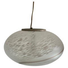 Lámpara de suspensión de cristal de Murano modelo Giove años 70