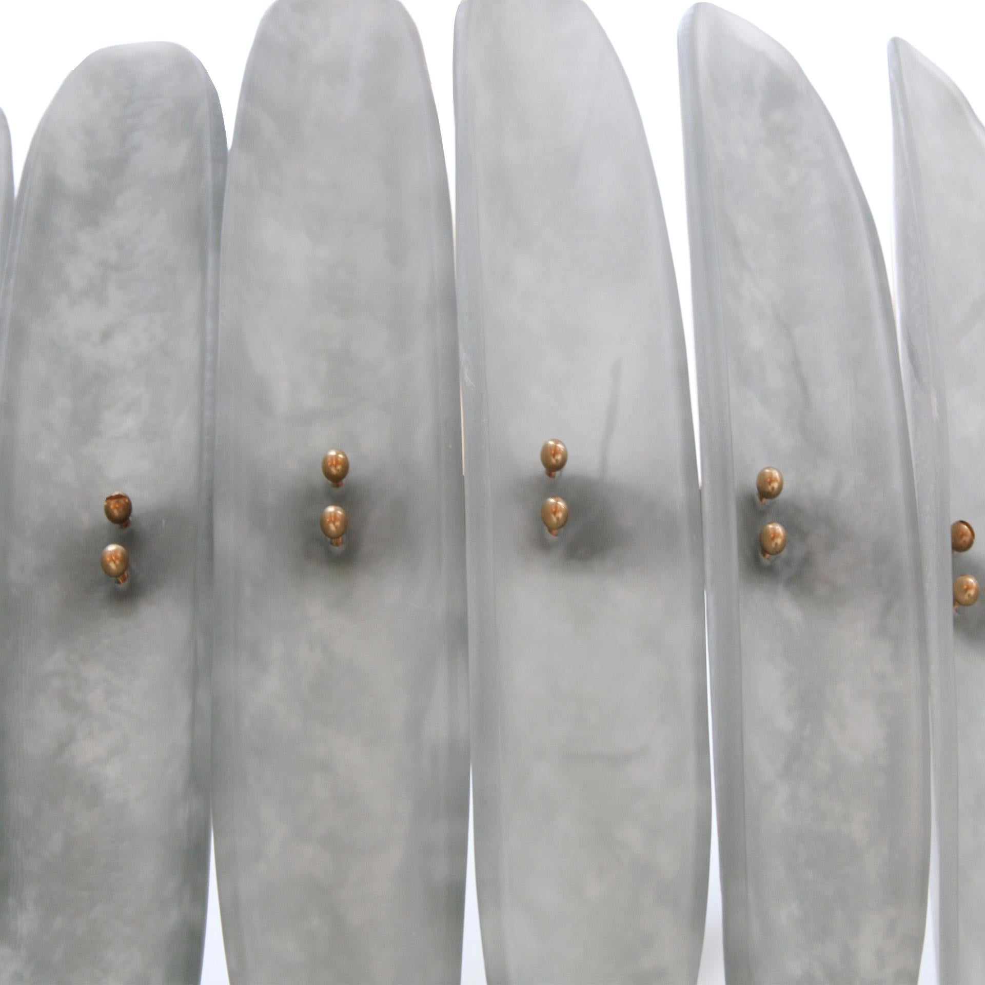 Modern Brass and Murano Glass Ceiling Lamp, Italy In Good Condition For Sale In Madrid, ES