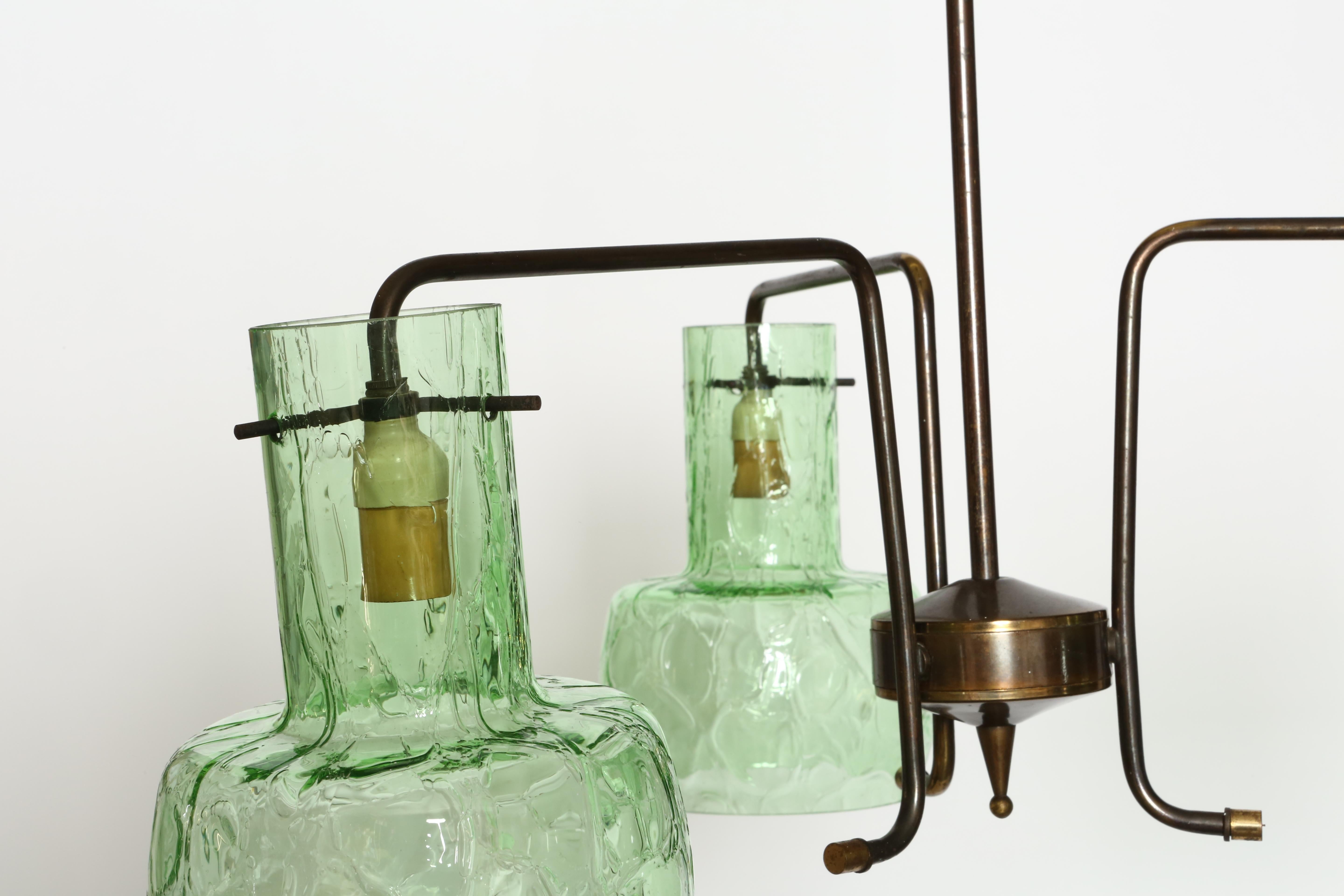 Lámpara de suspensión de cristal de Murano, Italia Años 60 en venta 1