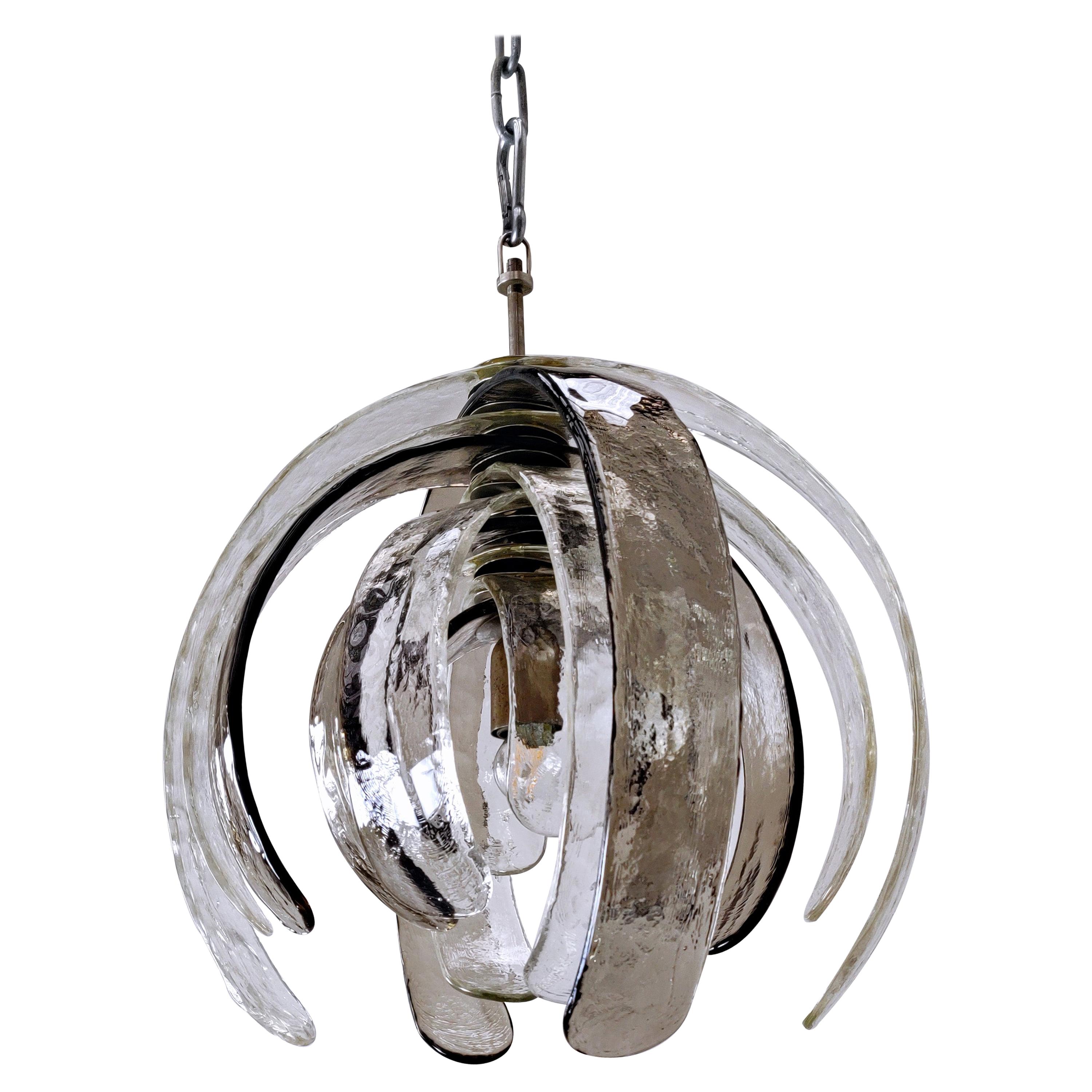 Modèle de suspension "Artichoke" en verre de Murano par Carlo Nason pour Mazzega en vente