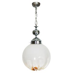 Murano Glass Suspension Pendant Ceiling Lamp by Mazzega
