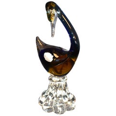 Swan en verre de Murano, Italie, datant d'environ 1960