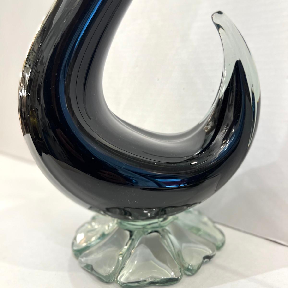 Murano Glass Swan Lamp For Sale 3