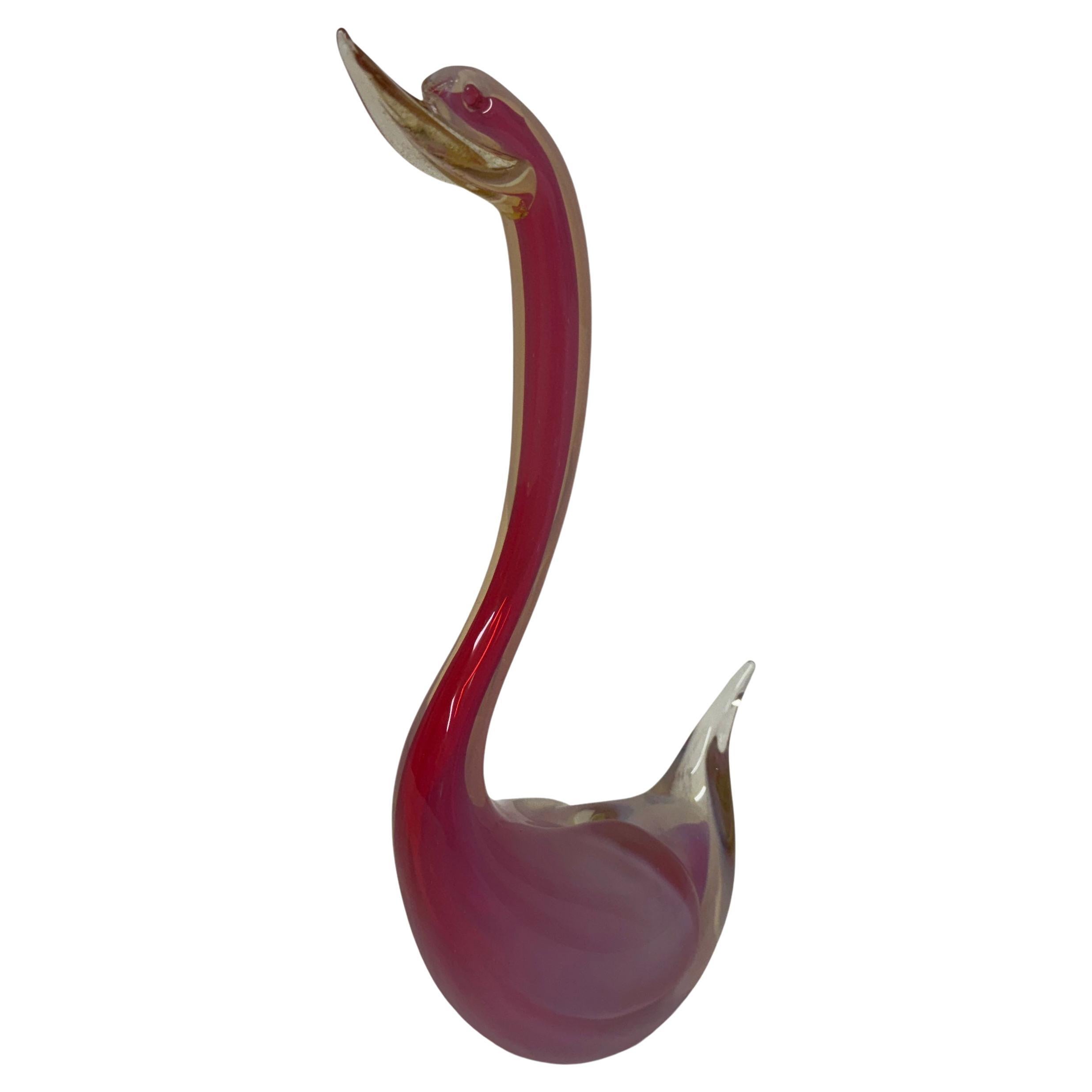 Scultura Cigno in vetro di Murano, Italia, anni
70