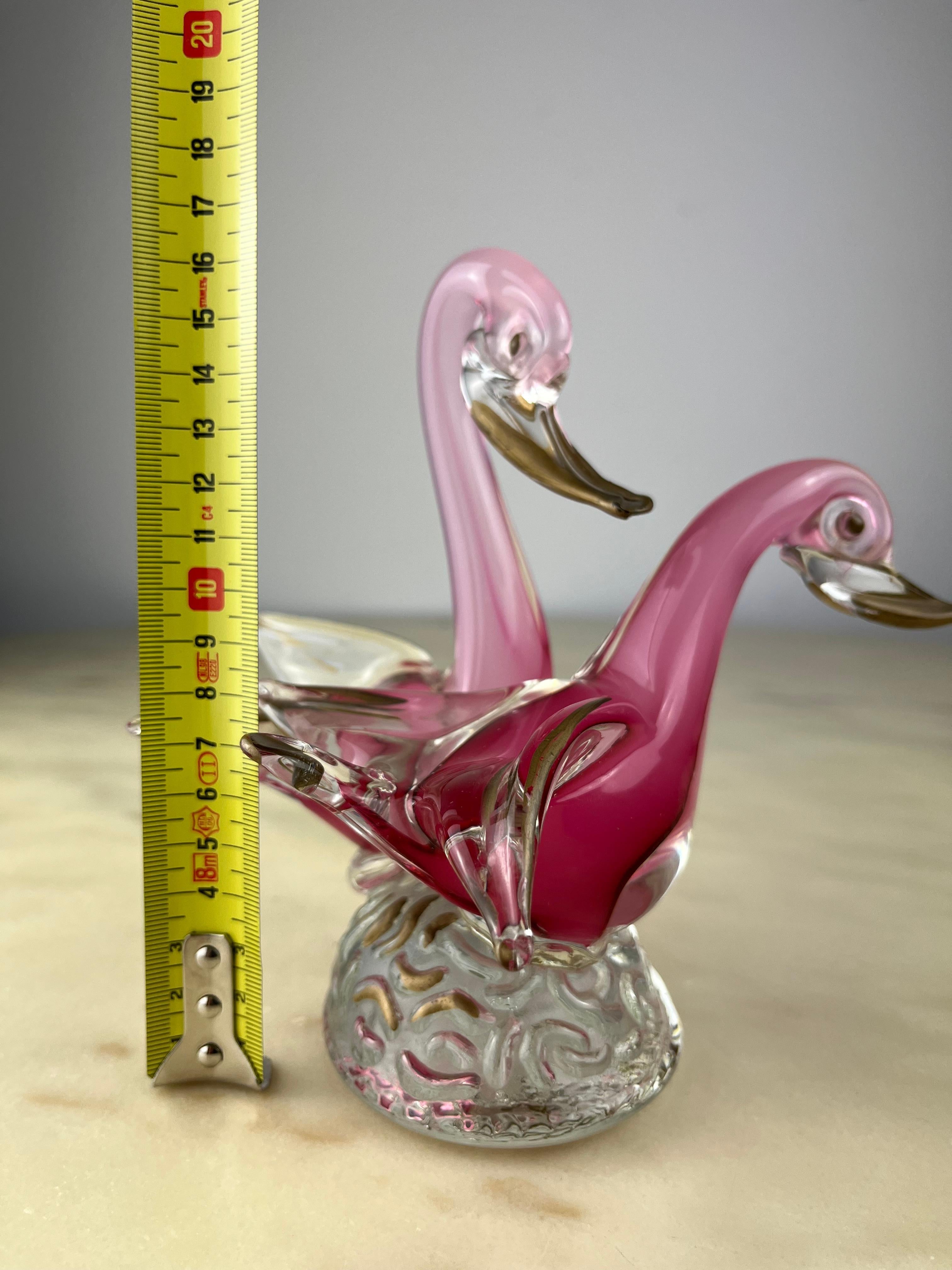 vintage glass swan