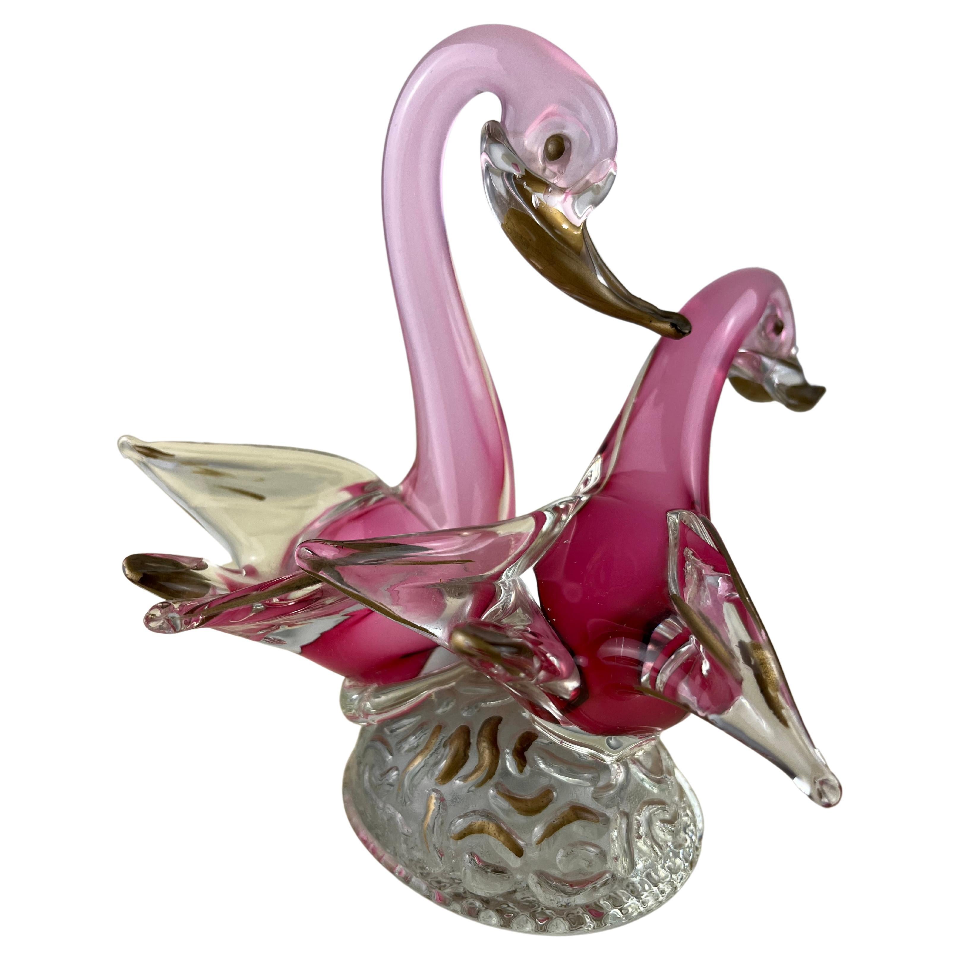 Murano Glass Swans, Italy, 1960s For Sale