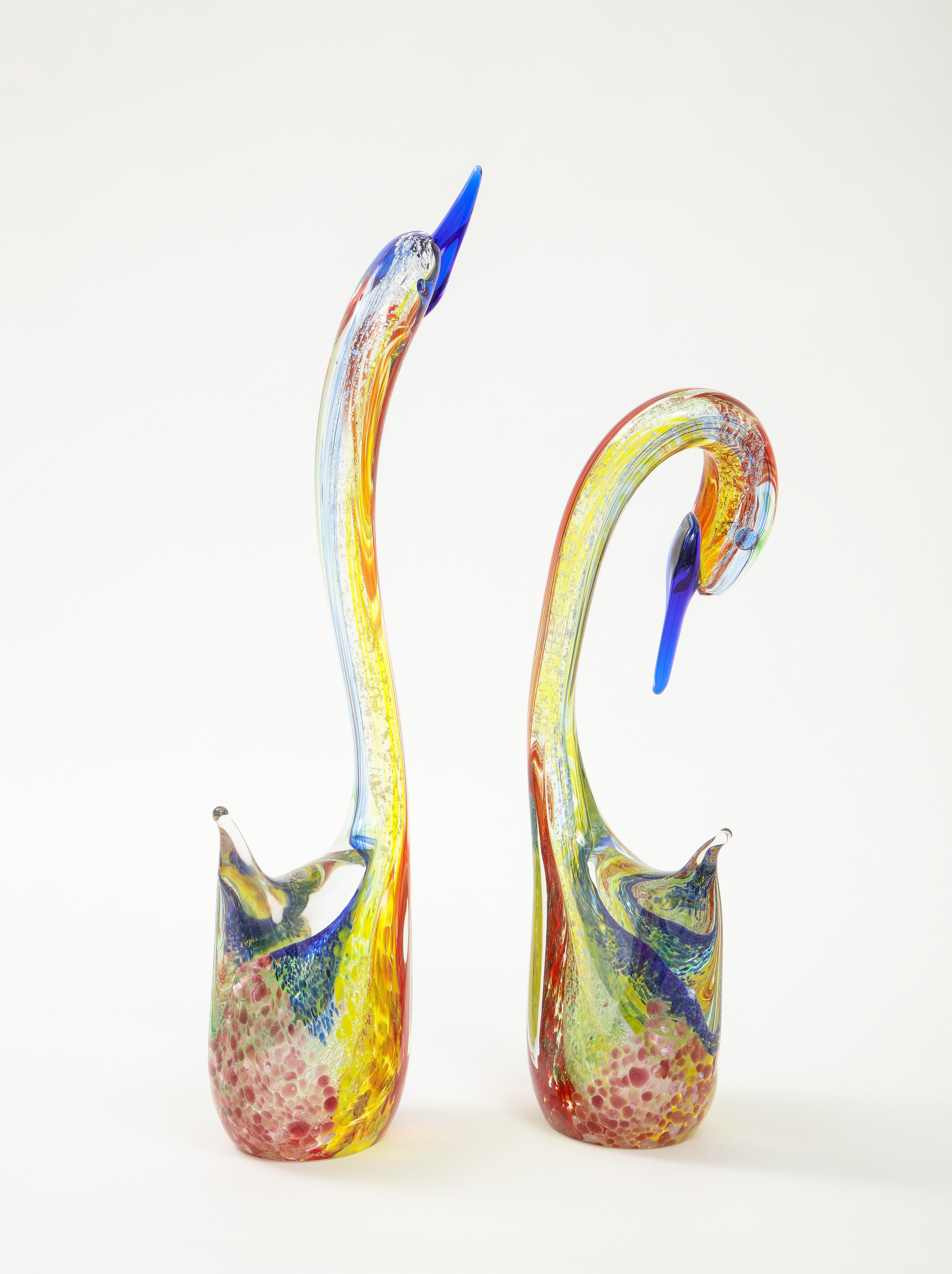 Murano Glass Swans Sculptures 7