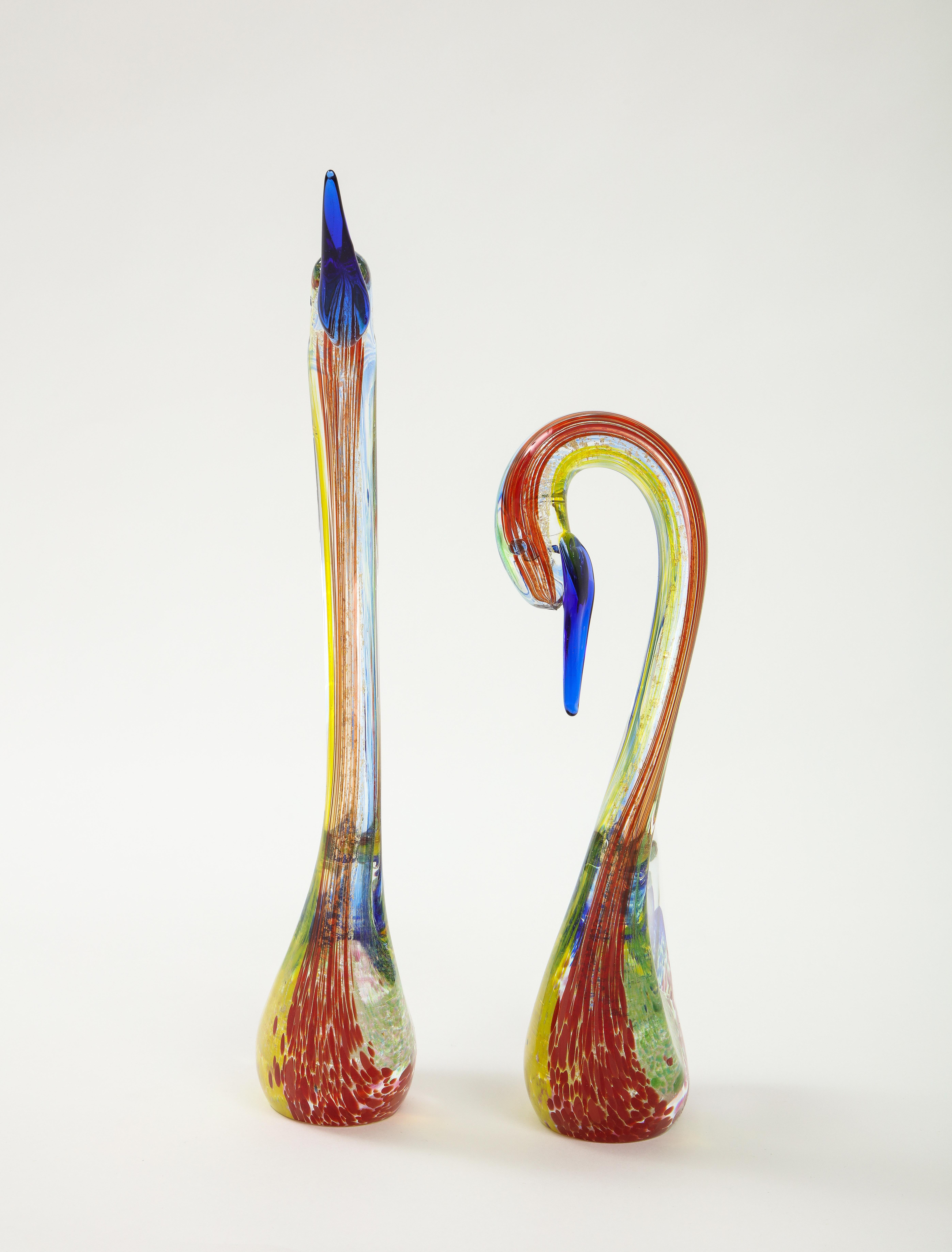 Murano Glass Swans Sculptures In Good Condition In New York, NY