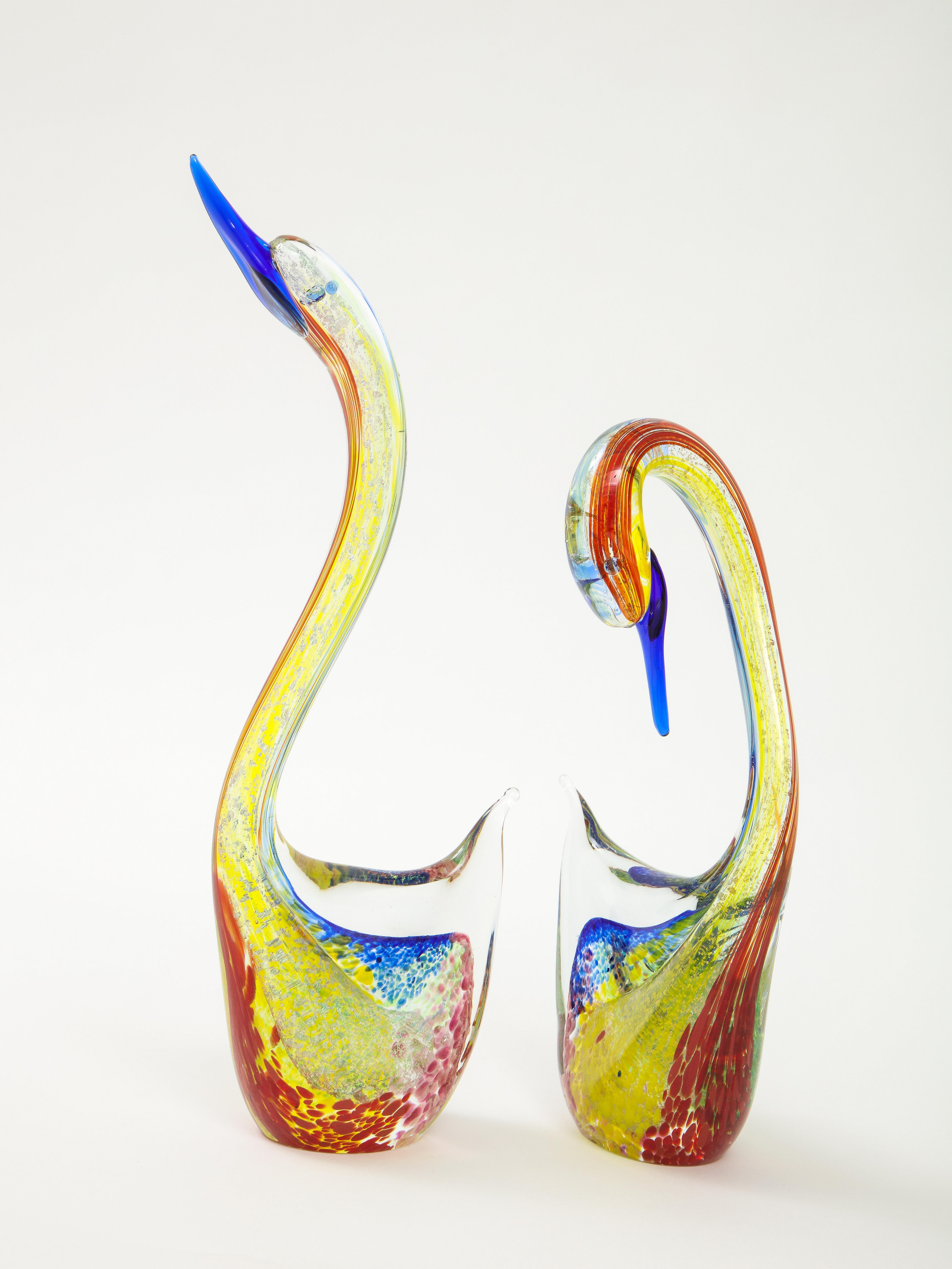 Murano Glass Swans Sculptures 2