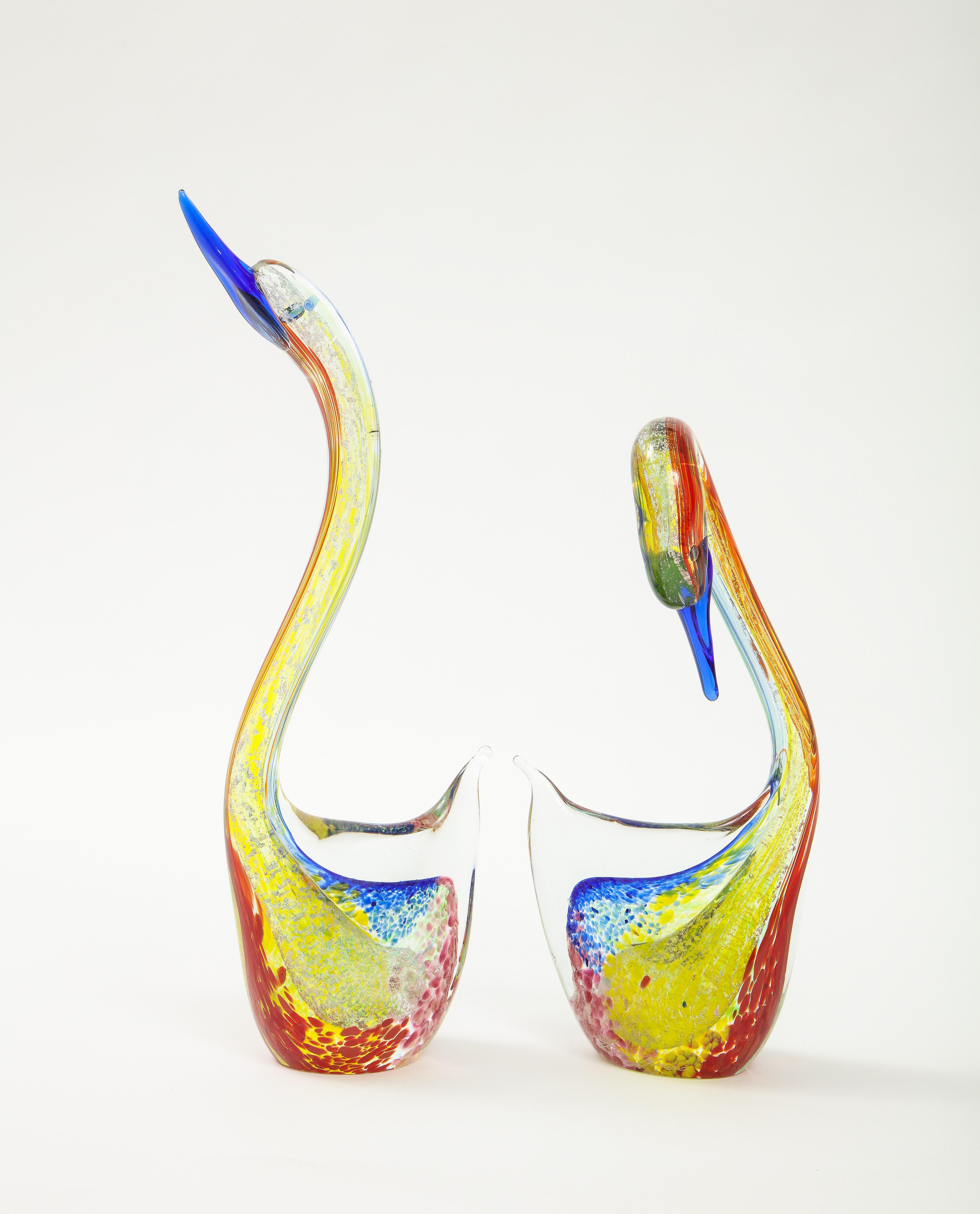 Murano Glass Swans Sculptures 3