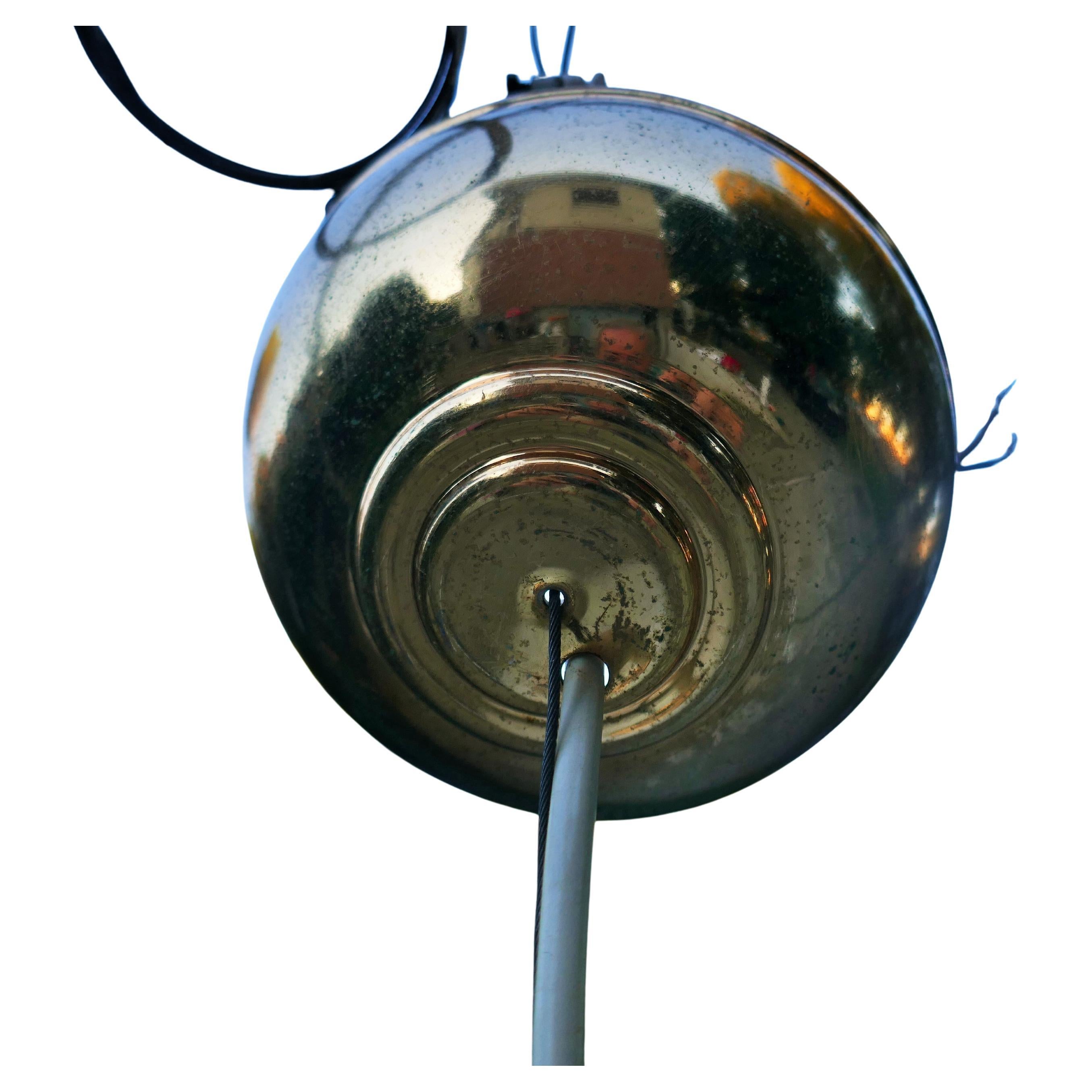 Modern Murano glass swirl pendant lamp. For Sale