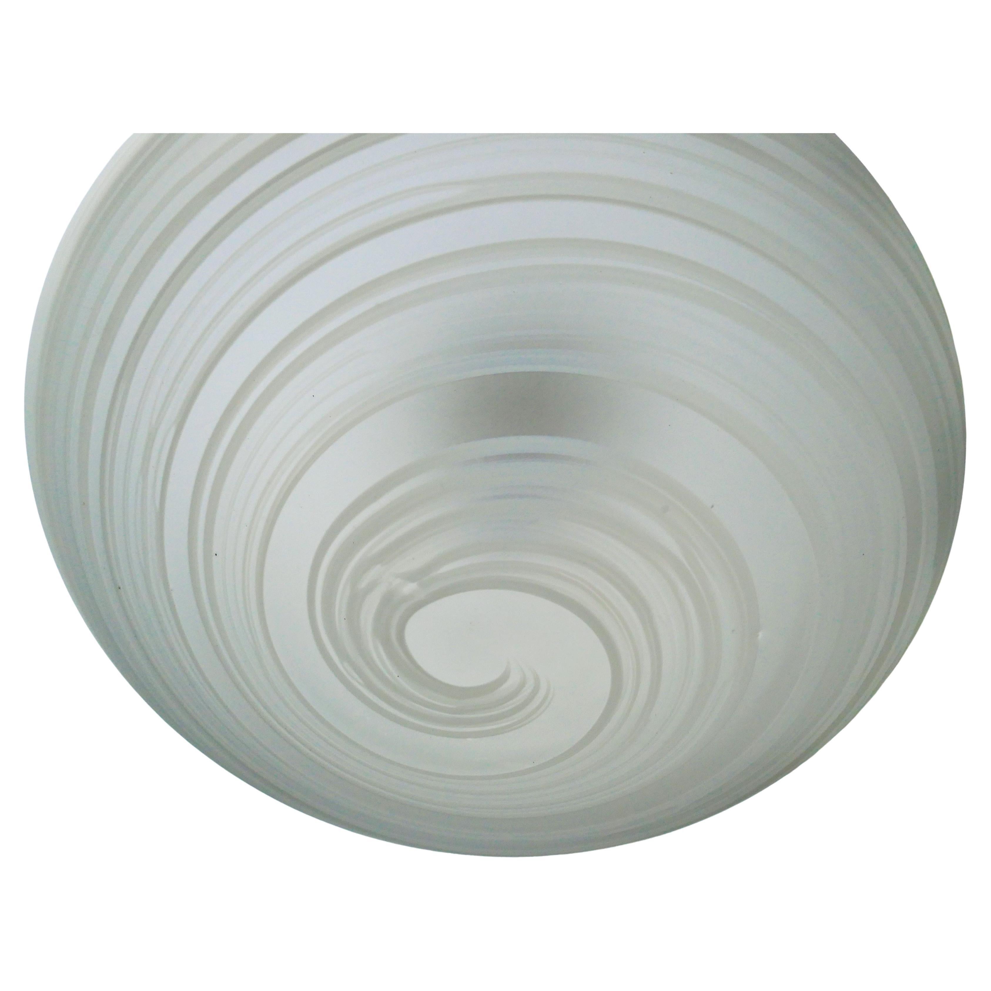 Murano Glass Swirl Pendant Lamp In Good Condition In Lugo, IT