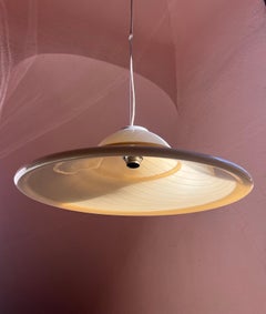 Murano Glass Swirl Pendant Light Italy 1970s mid century modern lighting