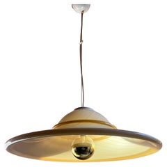 Murano Glass Swirl Pendant Light Italy 1970s mid century modern lighting