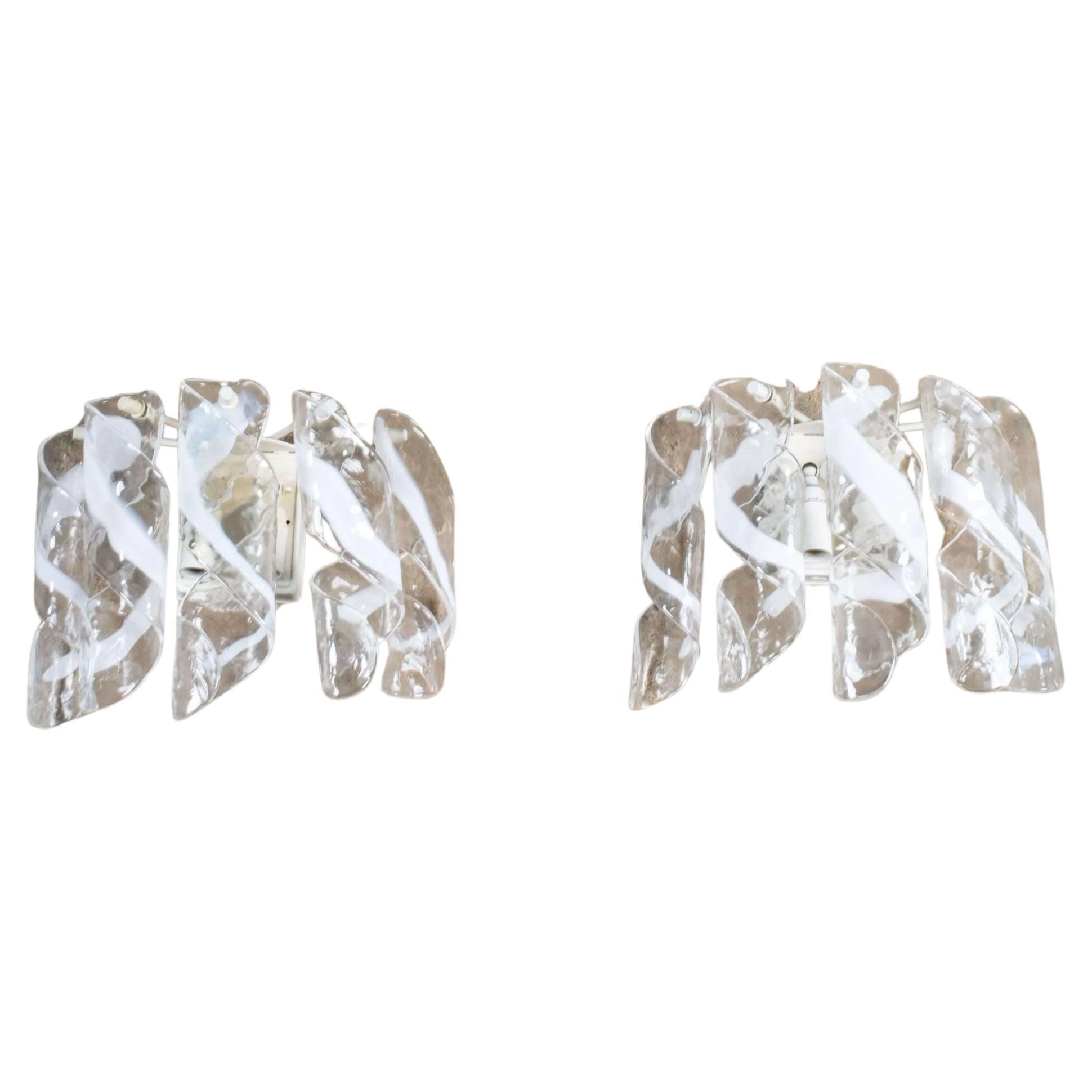 Murano Glass "Swirl" Sconces
