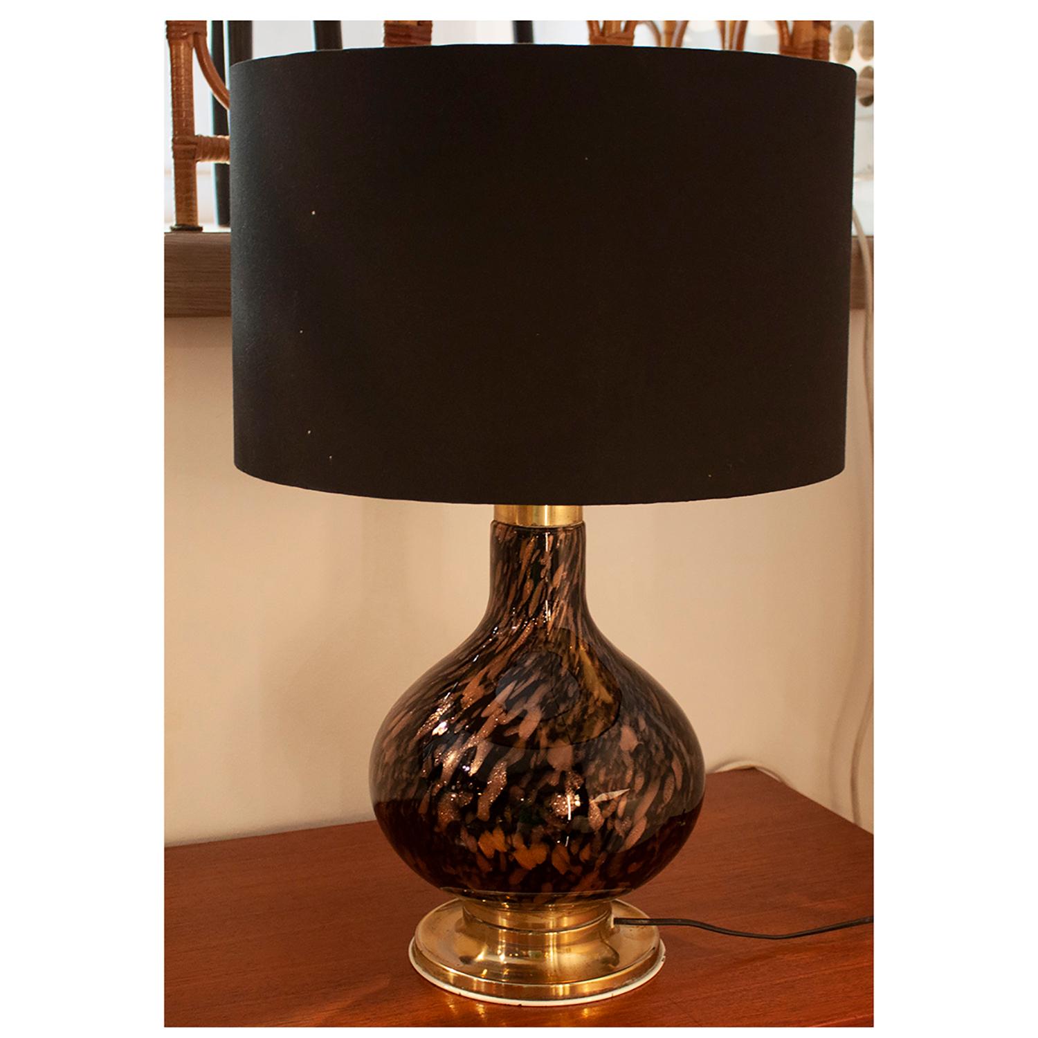 Italian Murano Glass Table Lamp, 1960s For Sale