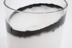 Murano Glass Table Lamp 1960's White Black