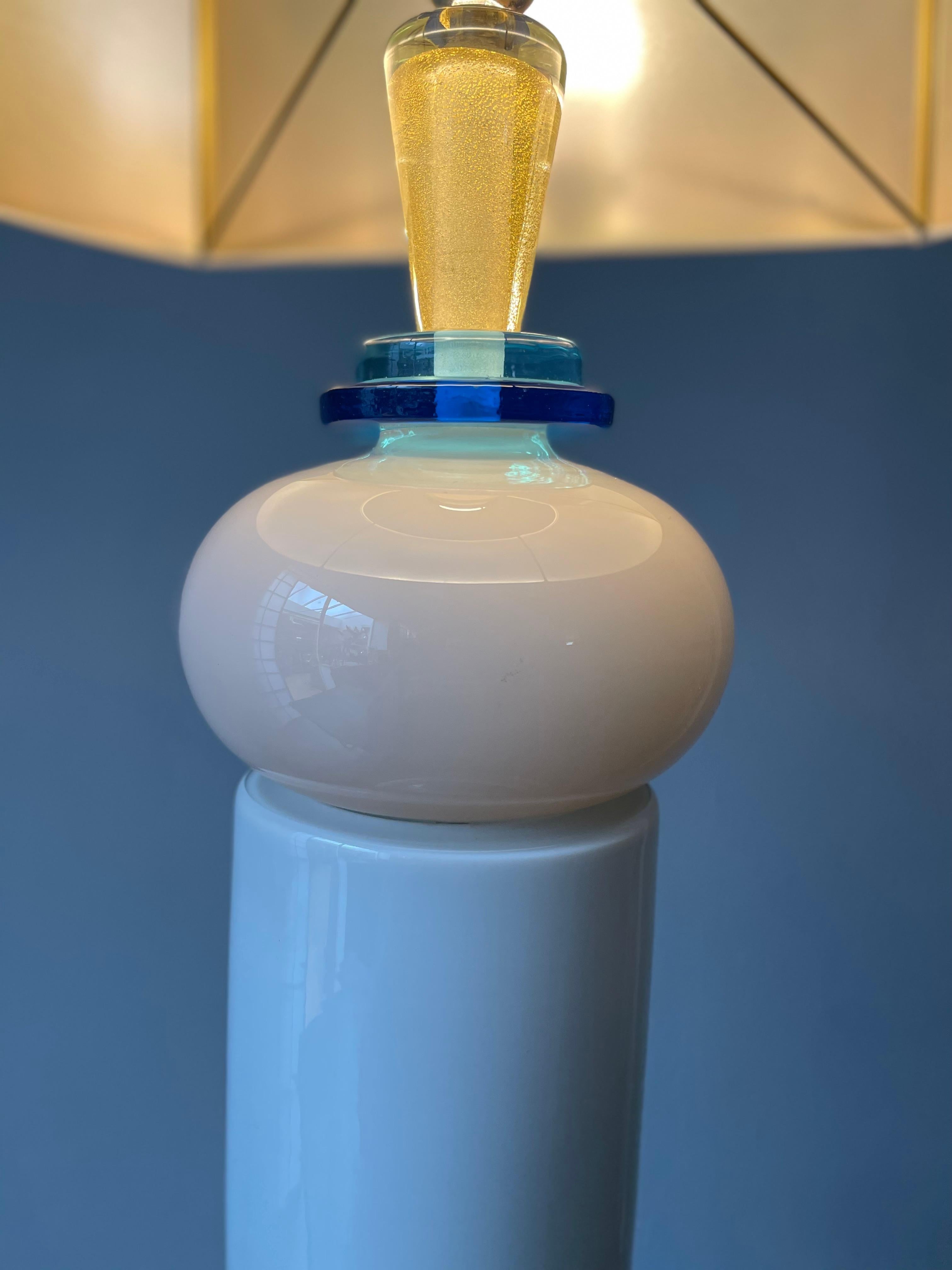 Lampe de table en verre de Murano, années 1970 en vente 10