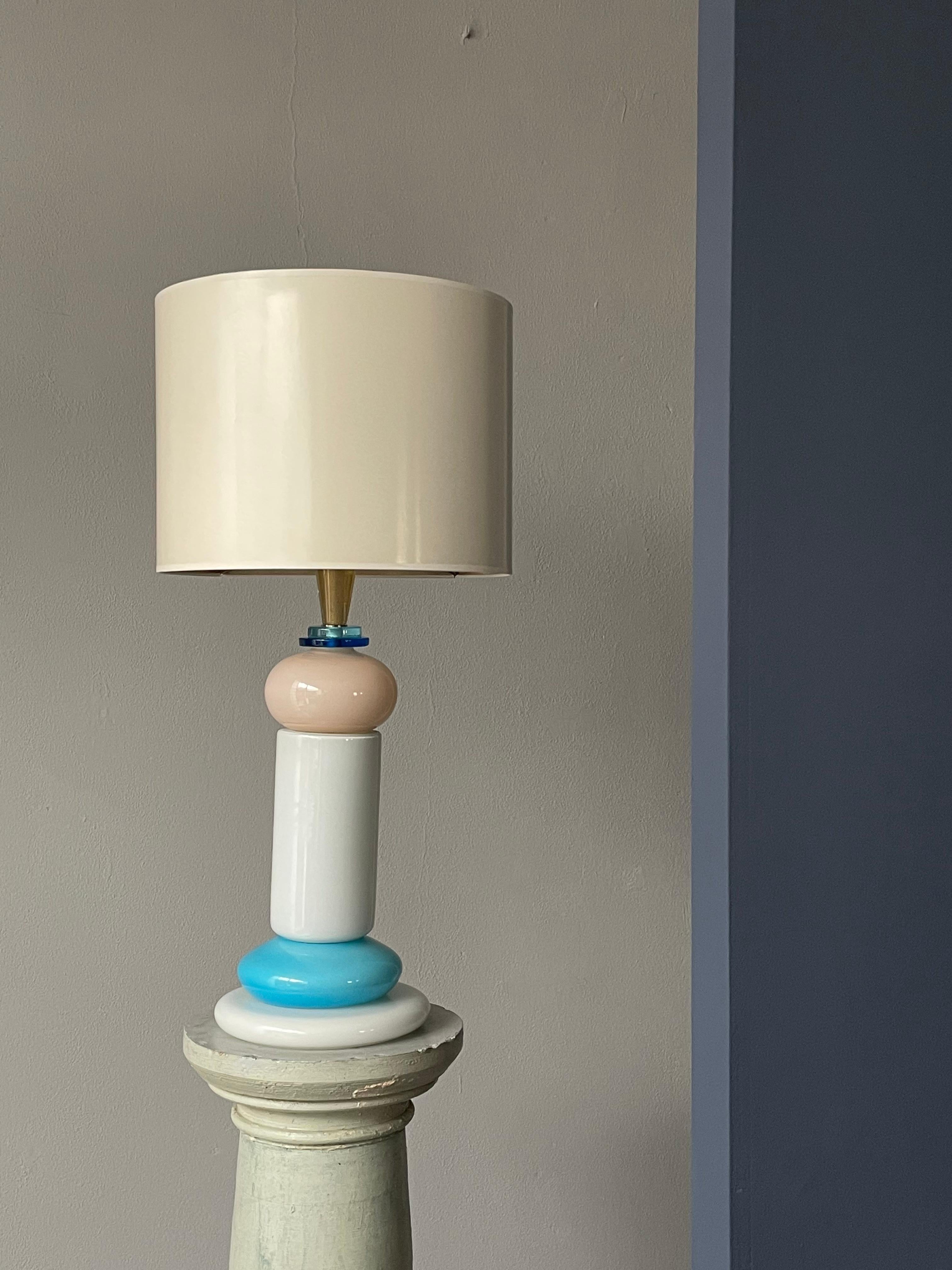 Fin du 20e siècle Lampe de table en verre de Murano, années 1970 en vente