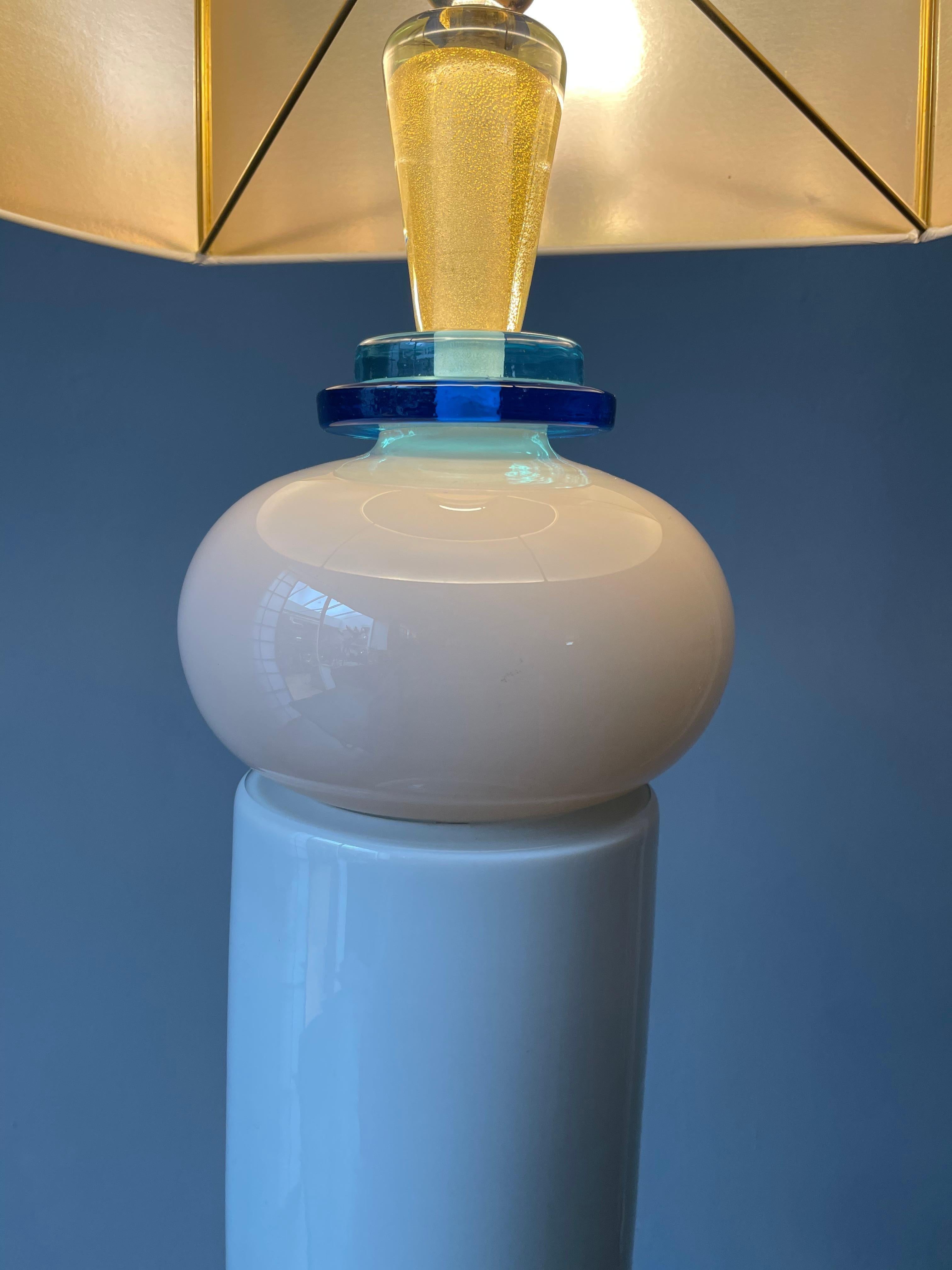 Verre Lampe de table en verre de Murano, années 1970 en vente