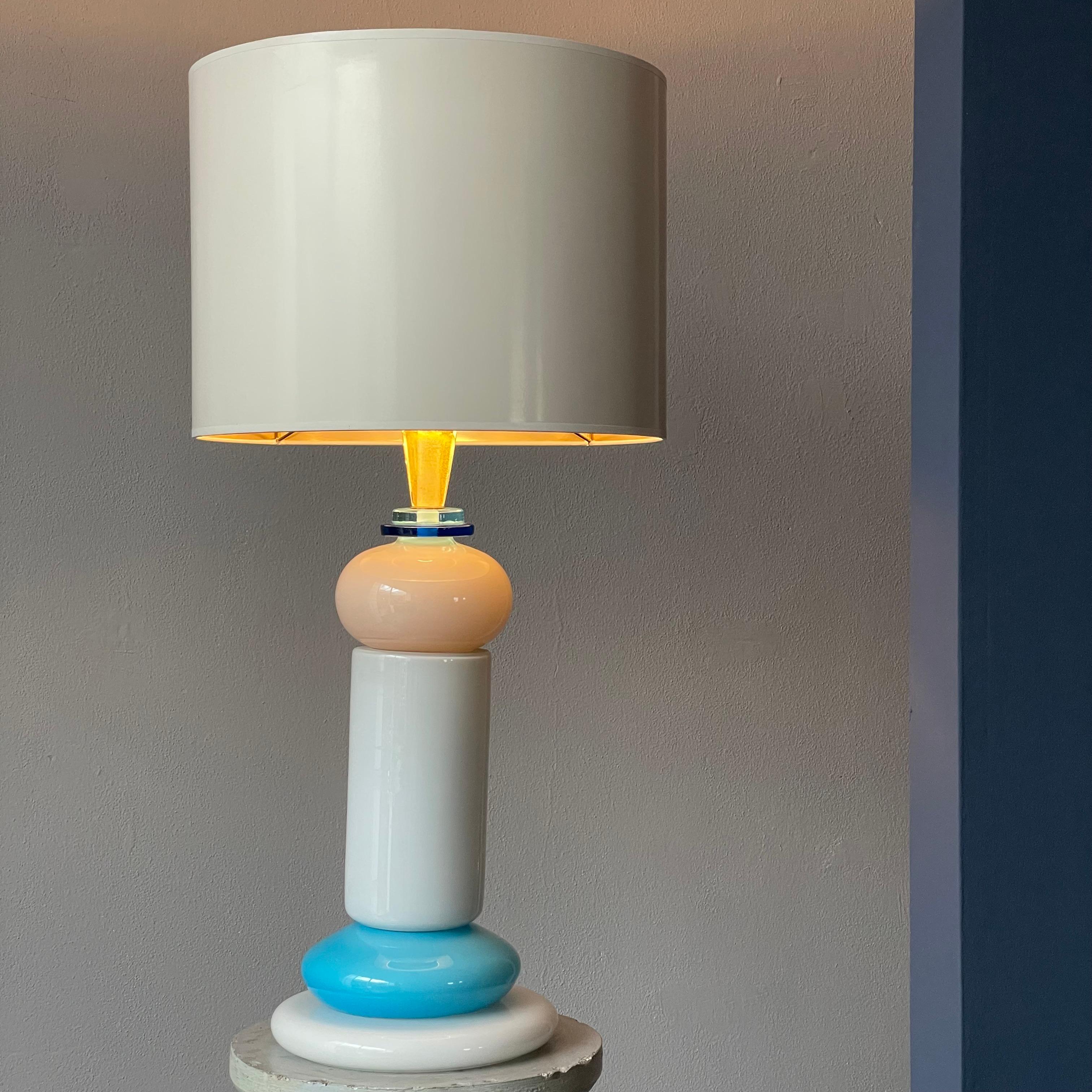 Lampe de table en verre de Murano, années 1970 en vente 2