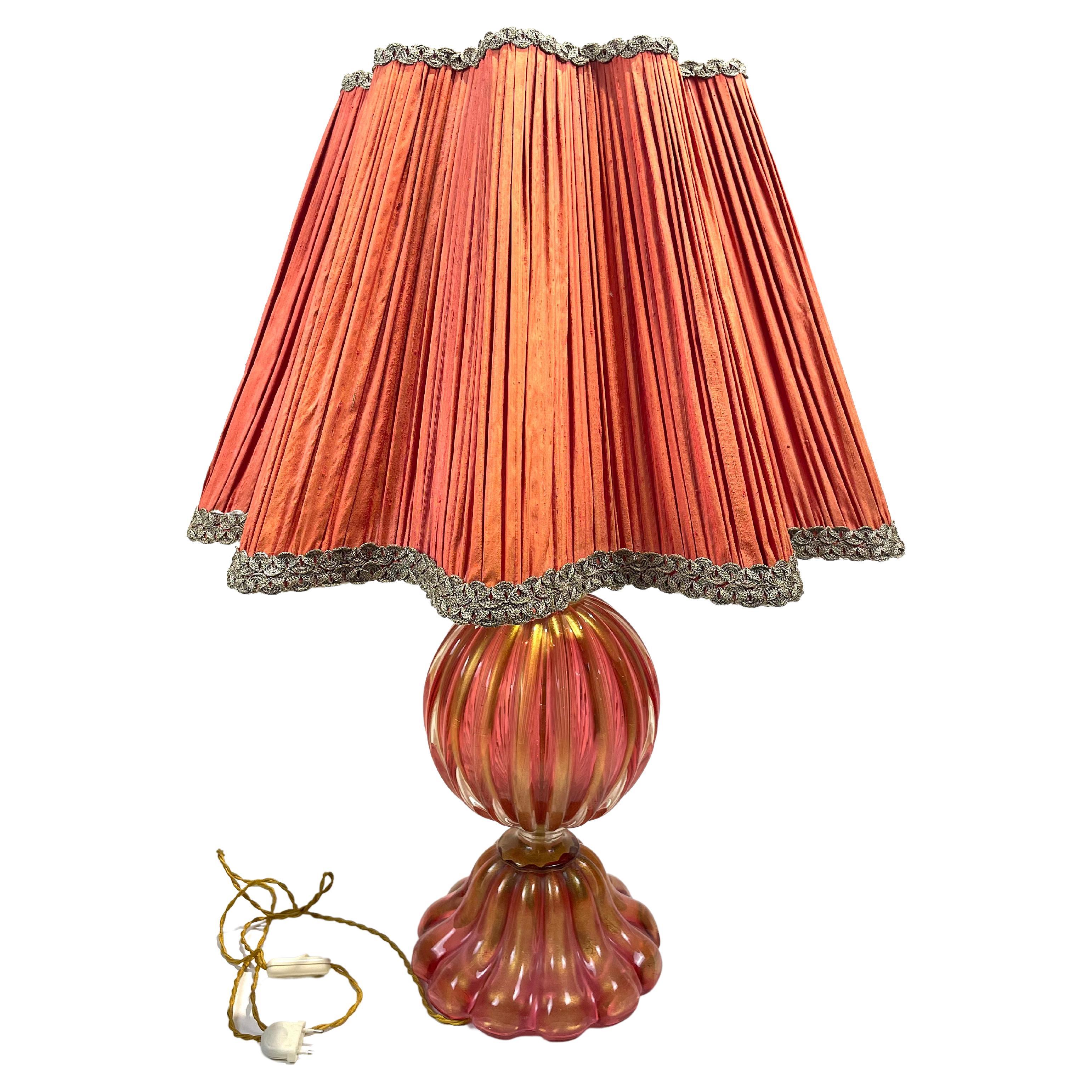 Murano Glass Table Lamp, Archimede Seguso, 1970s-1980s