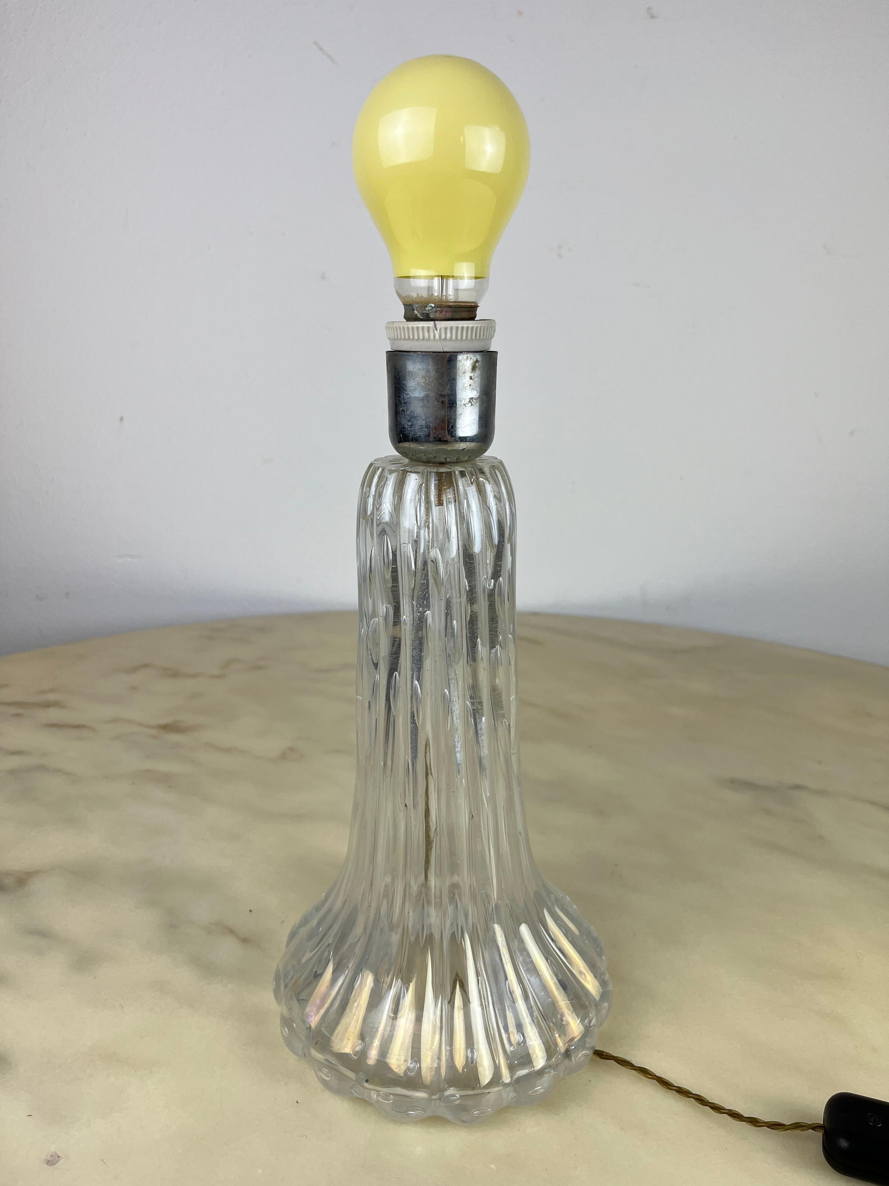 Lampe de table en verre de Murano attribuée à Barovier & Toso, Italie, 1950 en vente 5