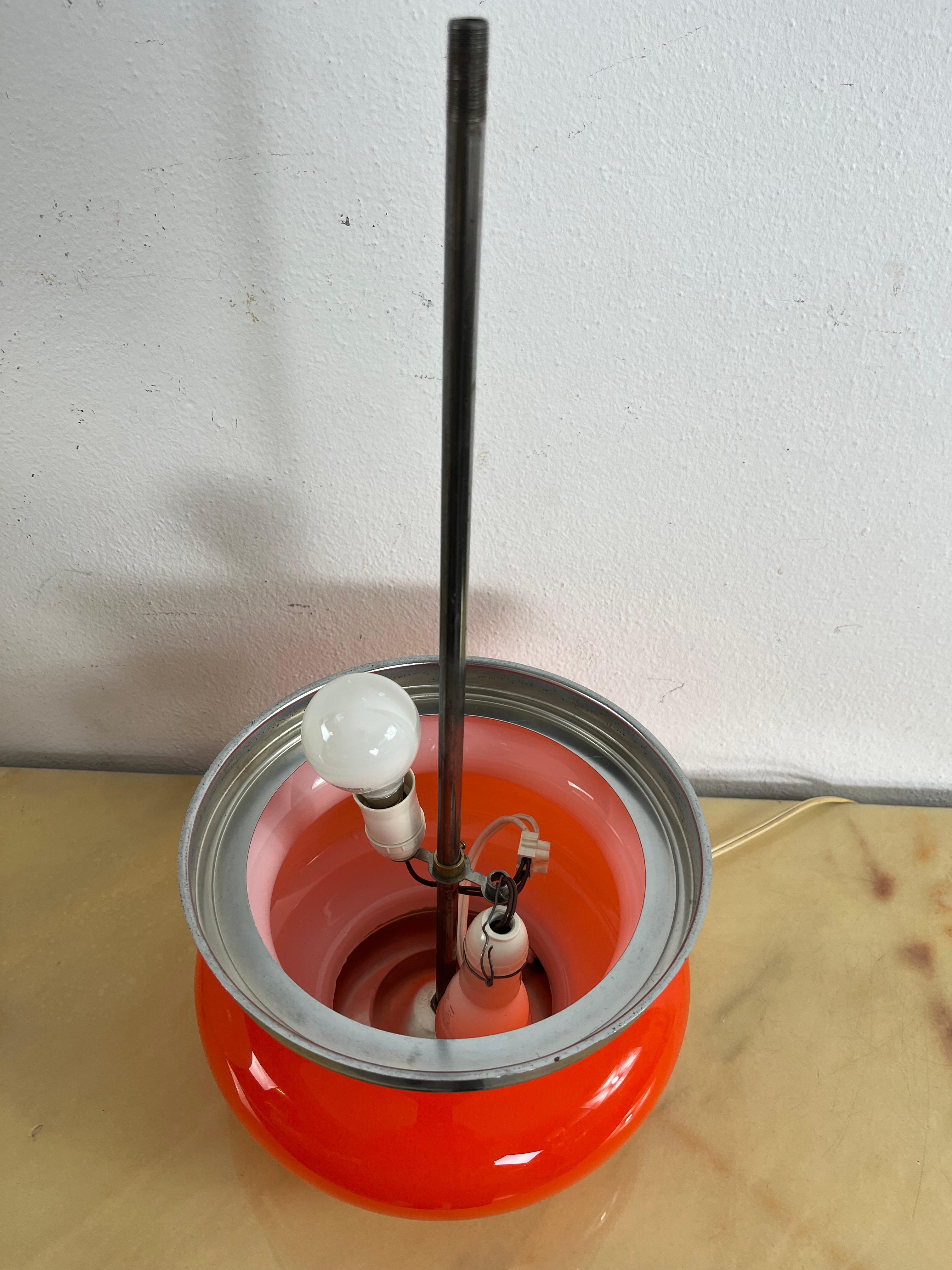 Murano Glass Table Lamp Attributed To Carlo Nason for Mazzega, 1970s For Sale 3