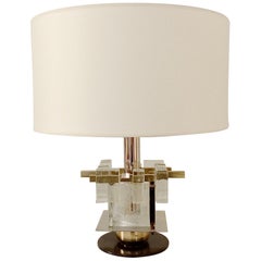 Murano Glass Table Lamp Attributed to Poliarte, circa 1960, Italy