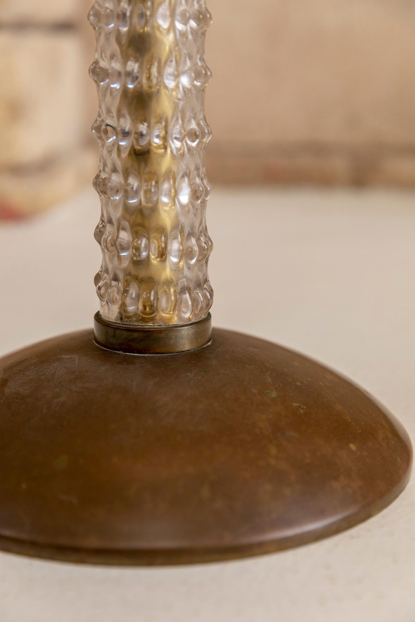 Lampe de table en verre de Murano attribuée à Seguso en vente 4