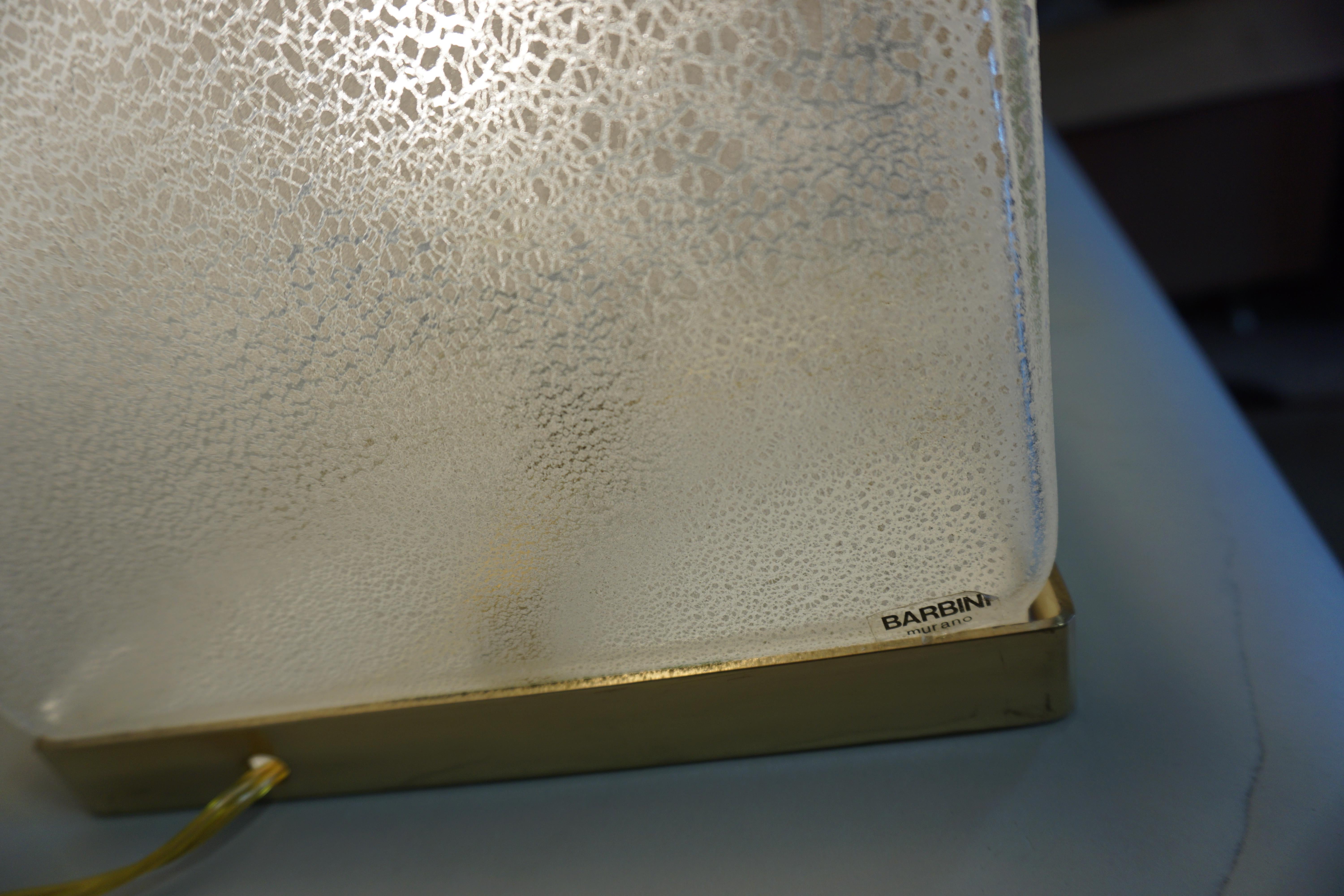 Murano Glass Table Lamp by Alfredo Barbini In Good Condition In Fairfax, VA