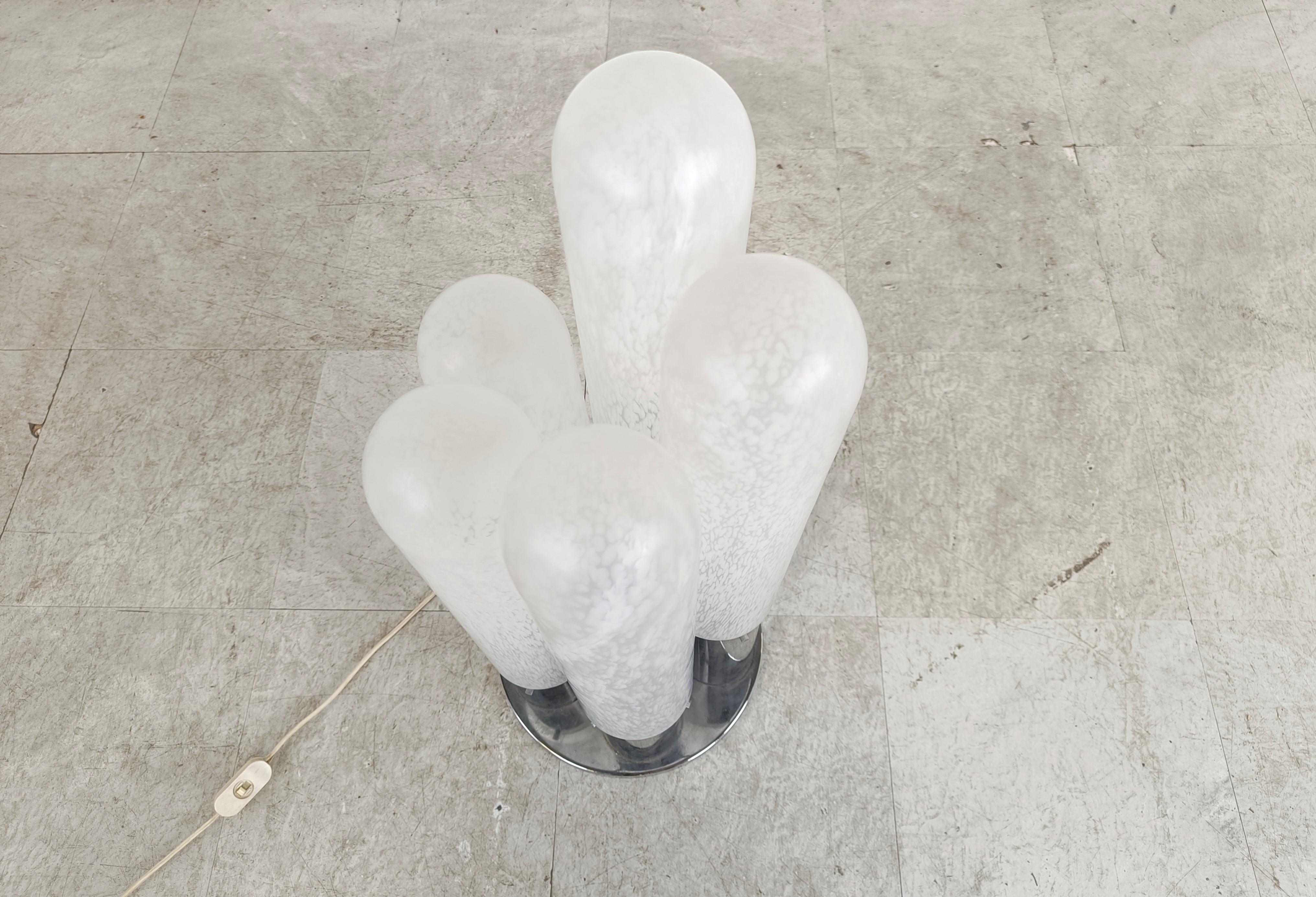 Fin du 20e siècle Lampe de table en verre de Murano par Carlo Nason, 1970 en vente