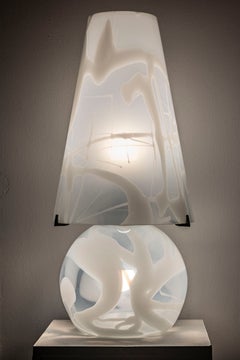 Lámpara de sobremesa de cristal de Murano de Carlo Nason para AV Mazzega, década de 1970