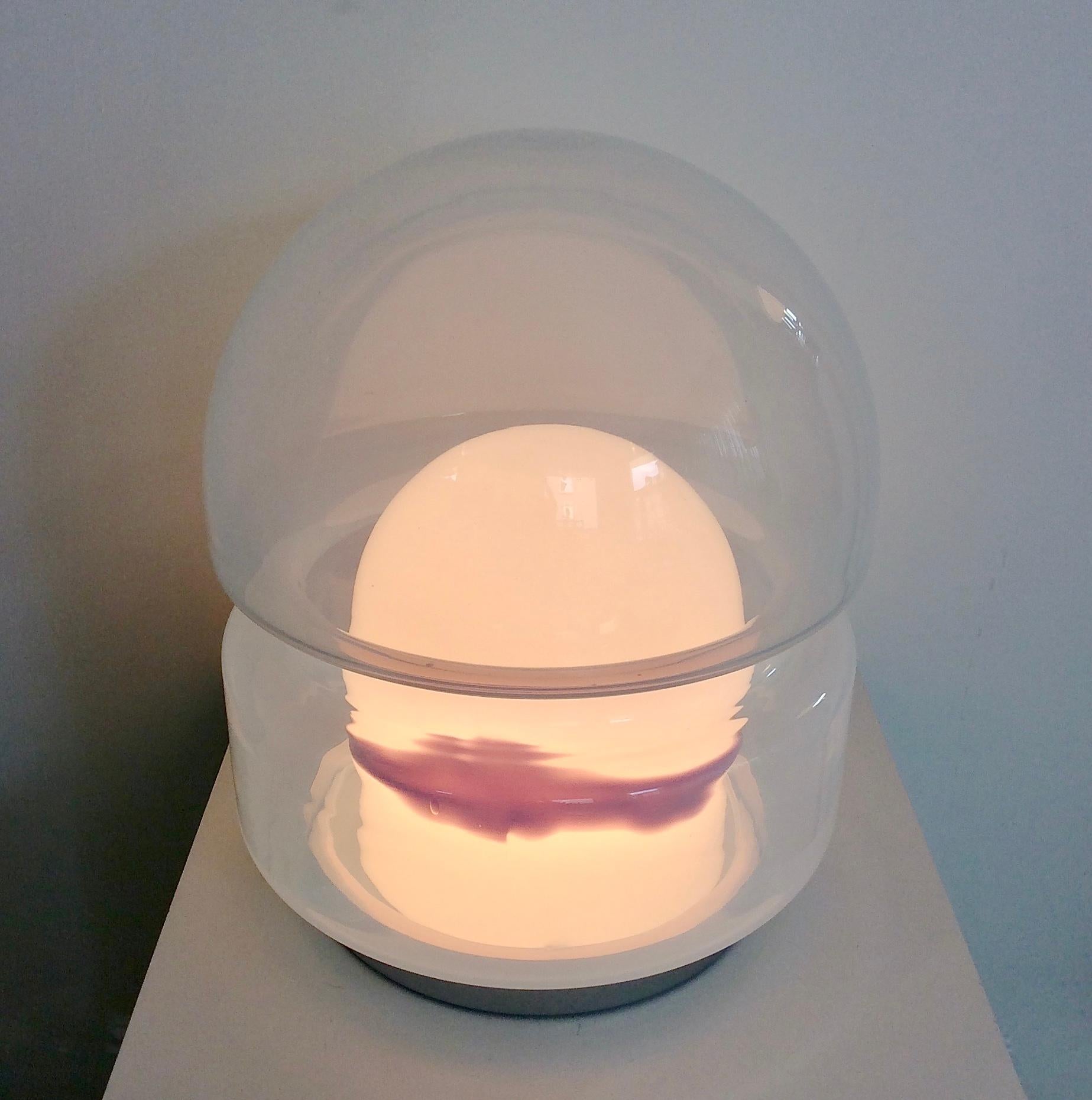 Murano Glass Table Lamp by Carlo Nason for Mazzega, circa 1970, Italy 1
