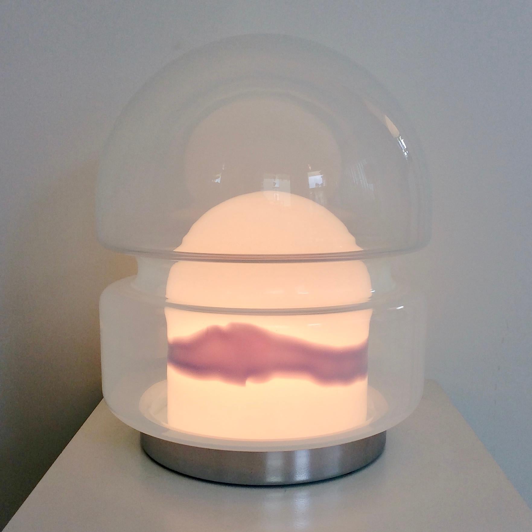 Murano Glass Table Lamp by Carlo Nason for Mazzega, circa 1970, Italy 2