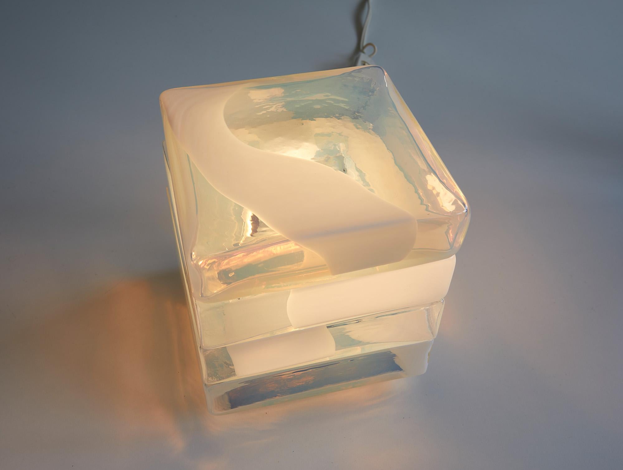 Mid-20th Century Murano Glass Table Lamp by Carlo Nason, Mazzega, 1968 For Sale