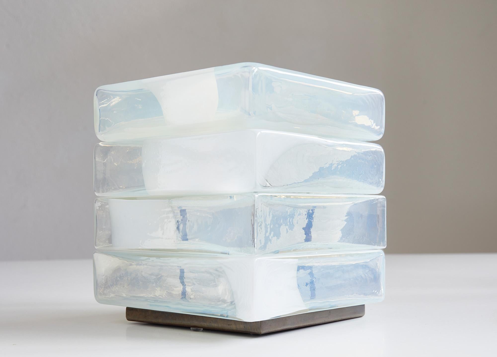 Murano Glass Table Lamp by Carlo Nason, Mazzega, 1968 For Sale 1