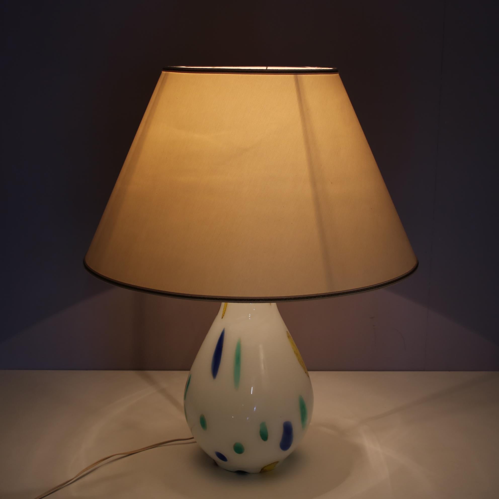 Murano Glass Table Lamp by Dino Martens for Aureliano Toso, Italy, circa 1960 For Sale 1