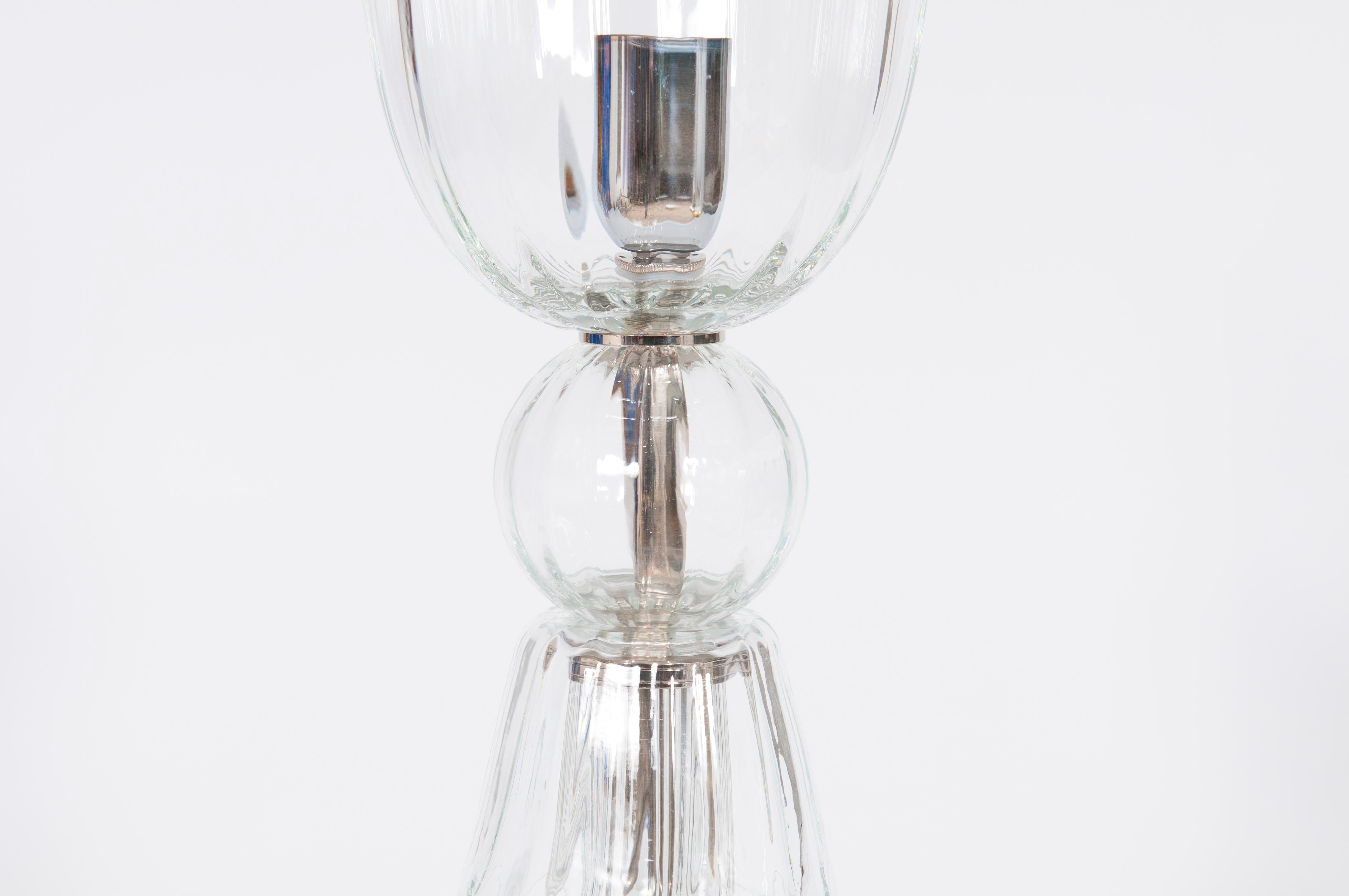 Murano Glass Table Lamp by Giovanni Dalla Fina, 1990s Moderno de mediados de siglo en venta