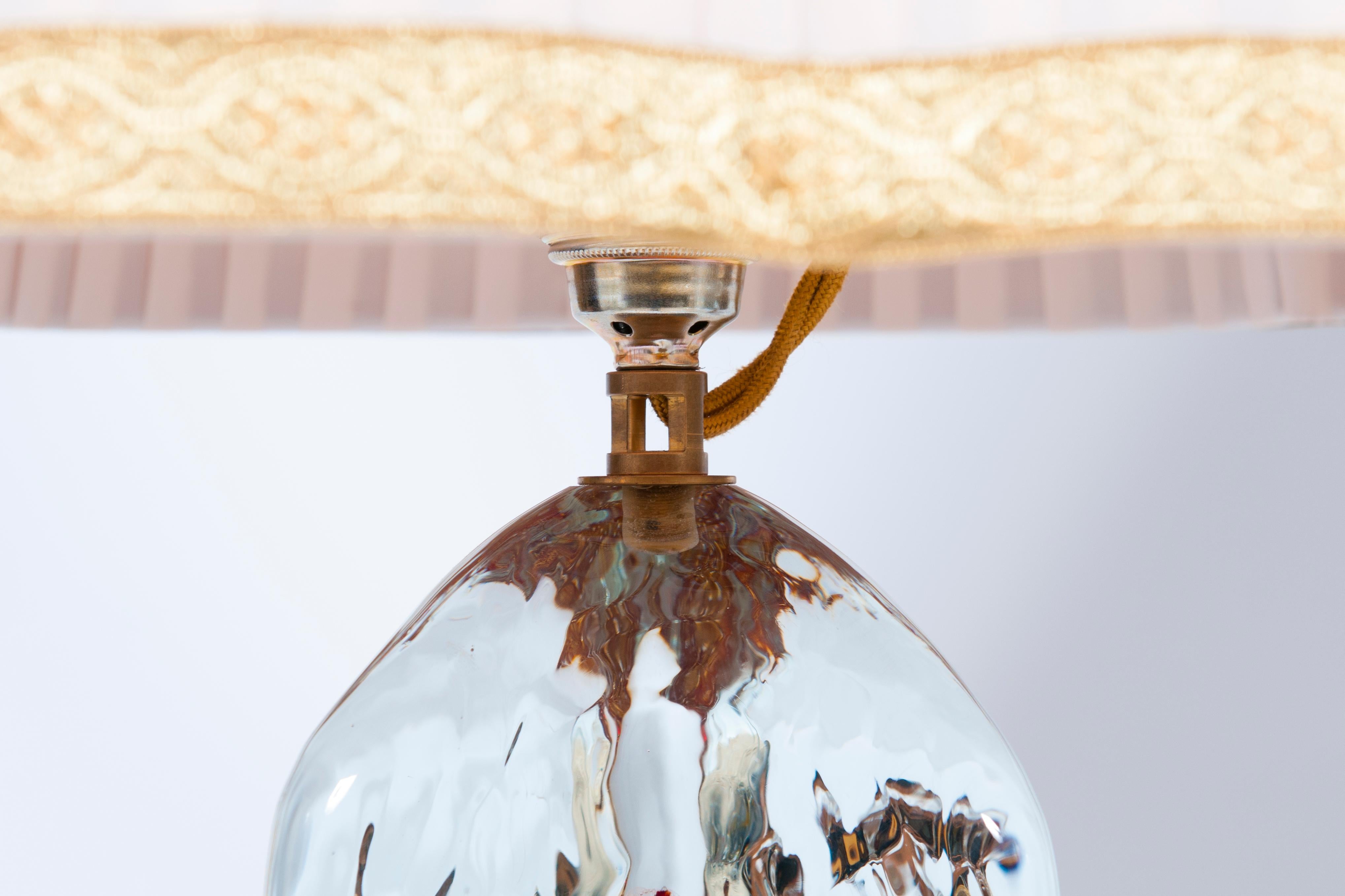 Lampe de table en verre de Murano par Giovanni Dalla Fina, Italie, Circa 1980 en vente 5