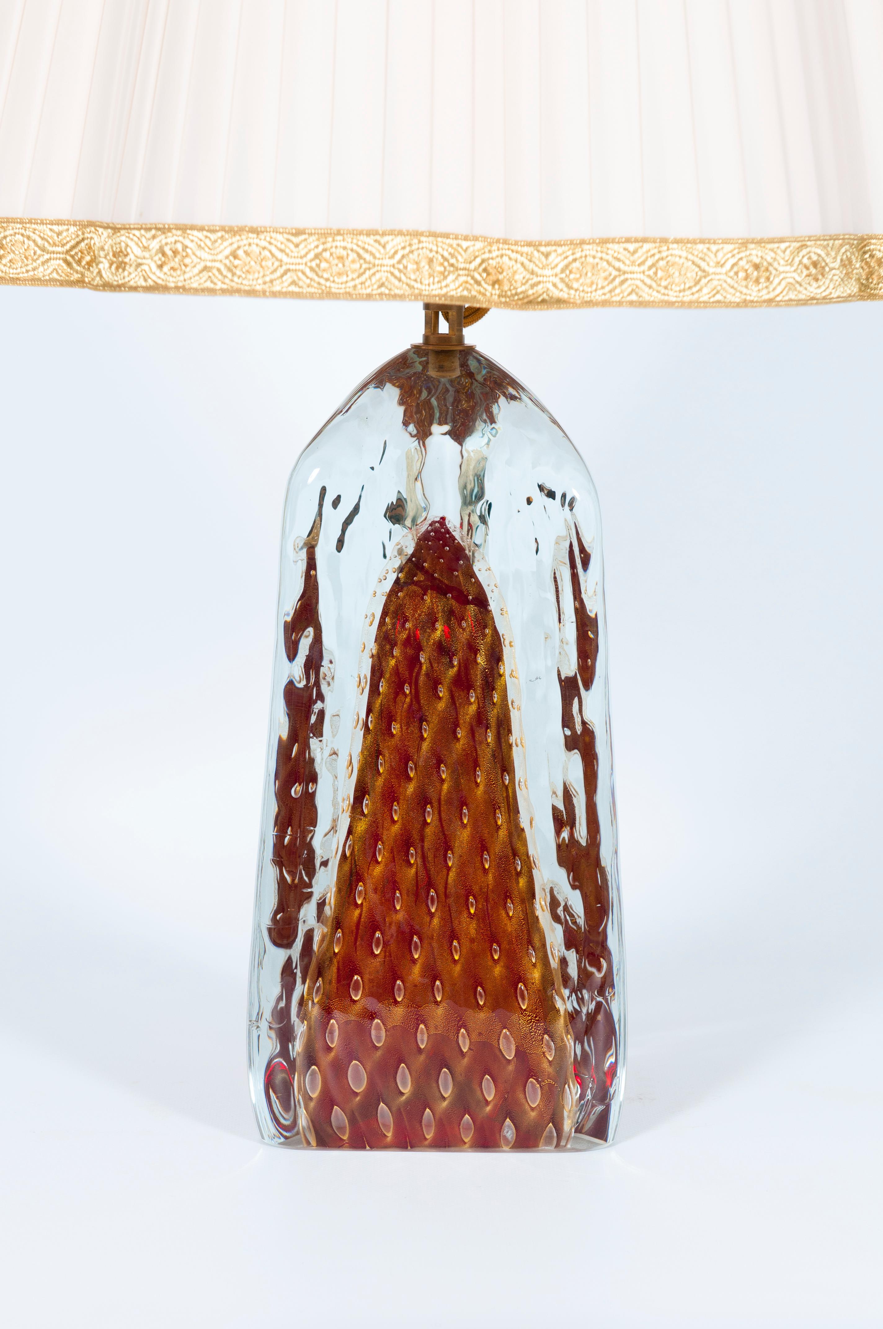 Lampe de table en verre de Murano par Giovanni Dalla Fina, Italie, Circa 1980 en vente 7