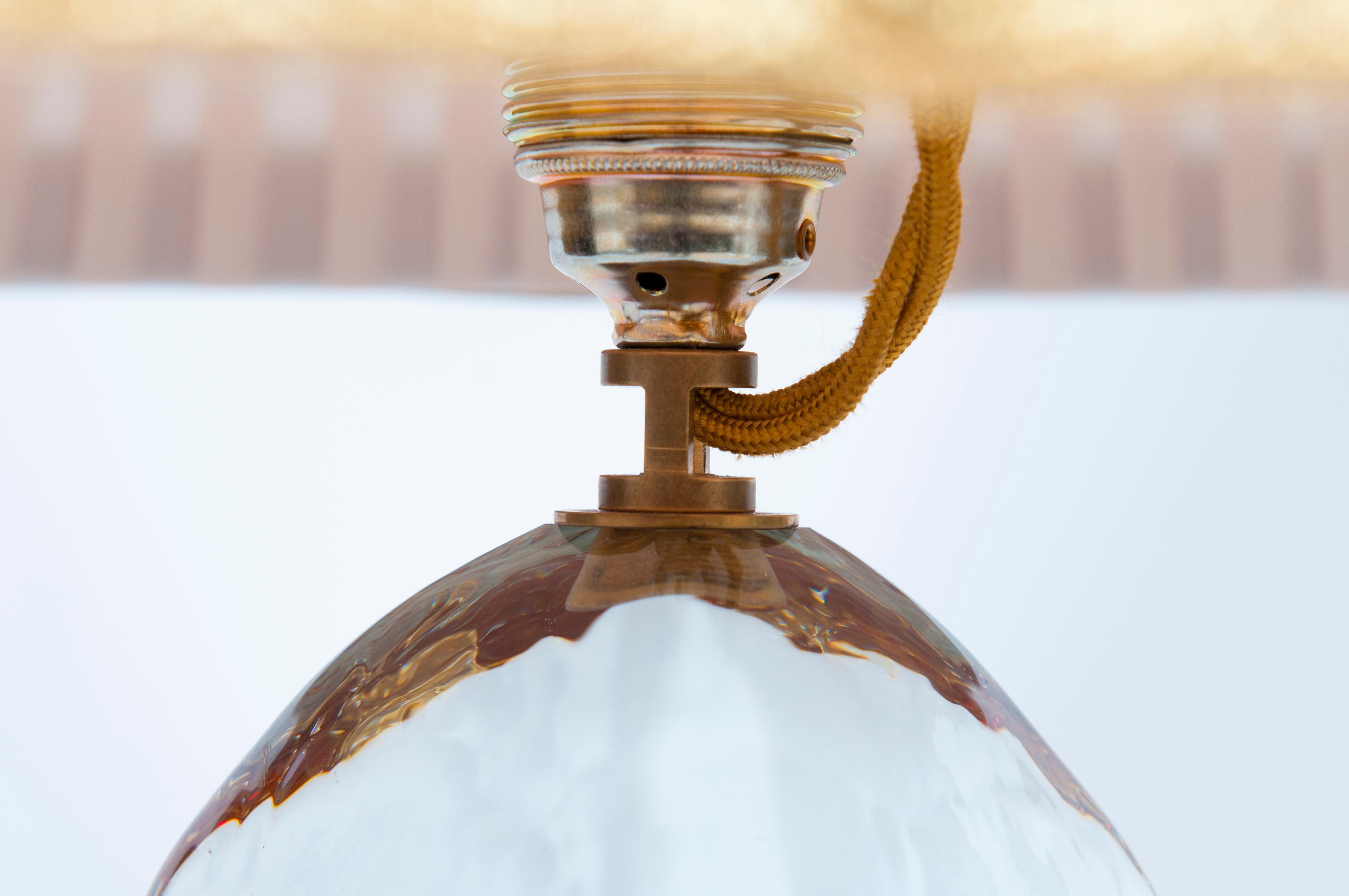 Lampe de table en verre de Murano par Giovanni Dalla Fina, Italie, Circa 1980 en vente 10