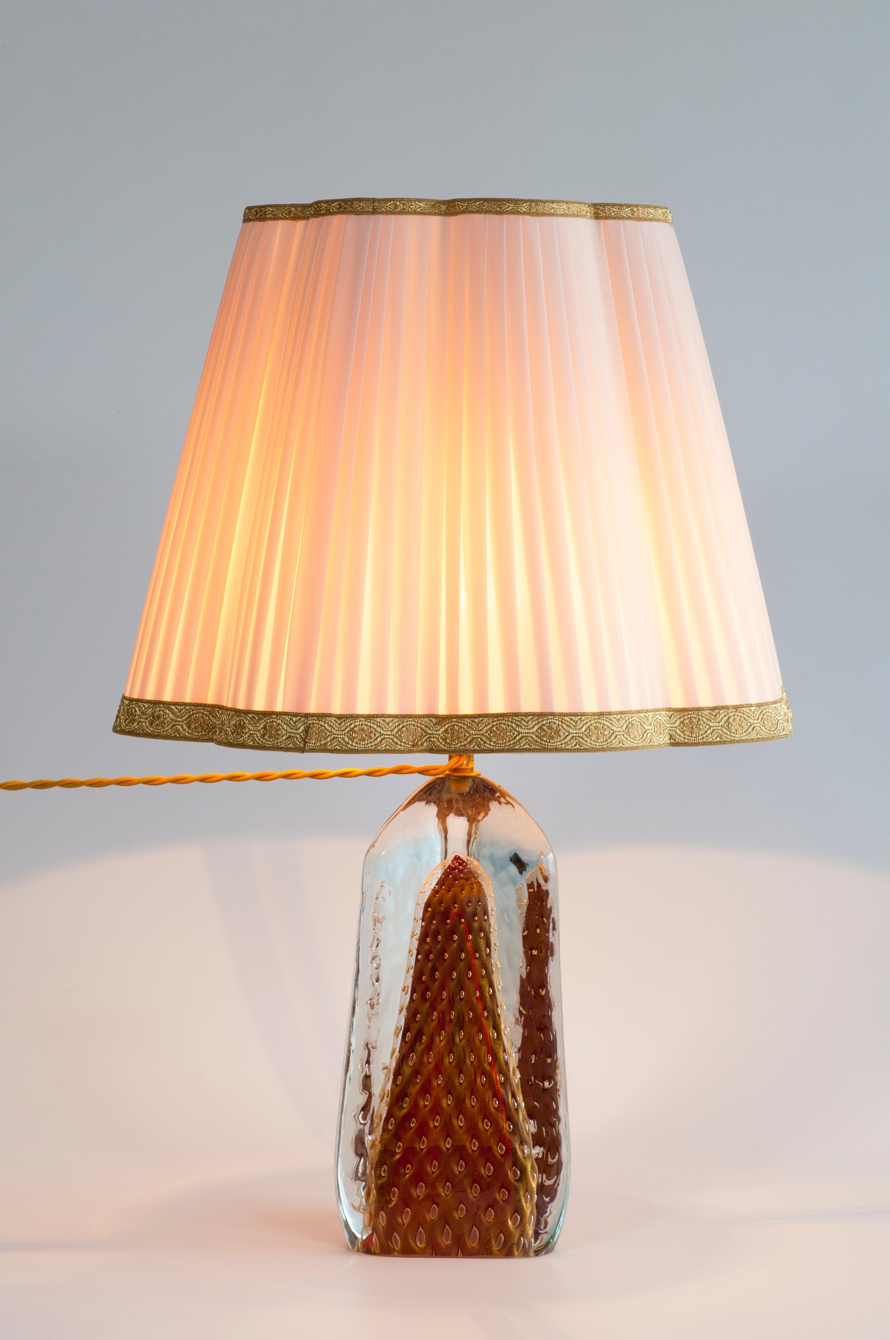 Lampe de table en verre de Murano par Giovanni Dalla Fina, Italie, Circa 1980 en vente 11