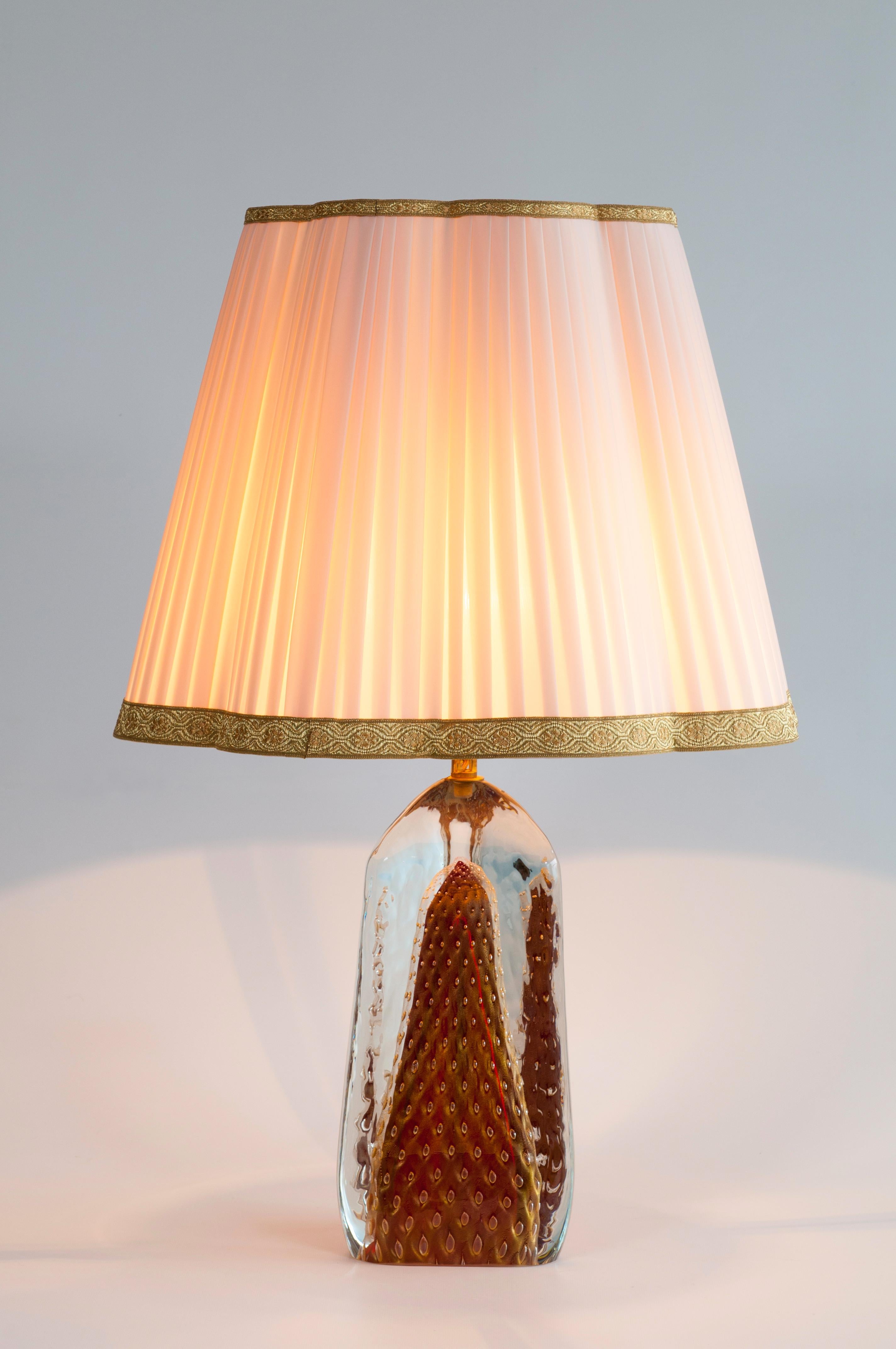 Lampe de table en verre de Murano par Giovanni Dalla Fina, Italie, Circa 1980 en vente 2